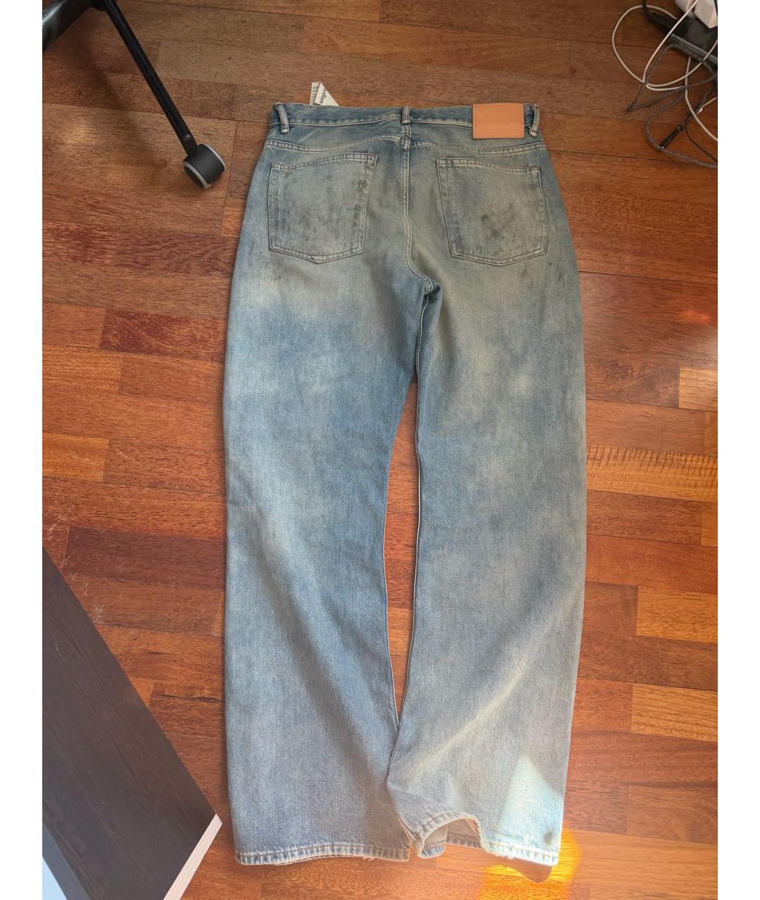 ACNE STUDIOS Синие хлопковые джинсы, фото 2