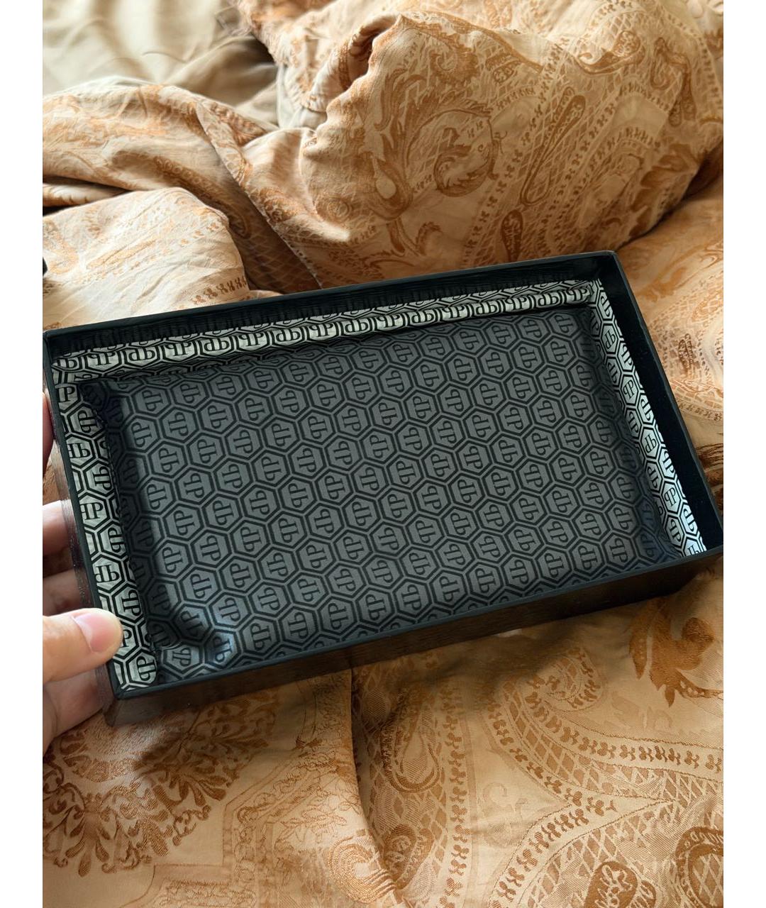 PHILIPP PLEIN Черный кожаный кошелек, фото 4