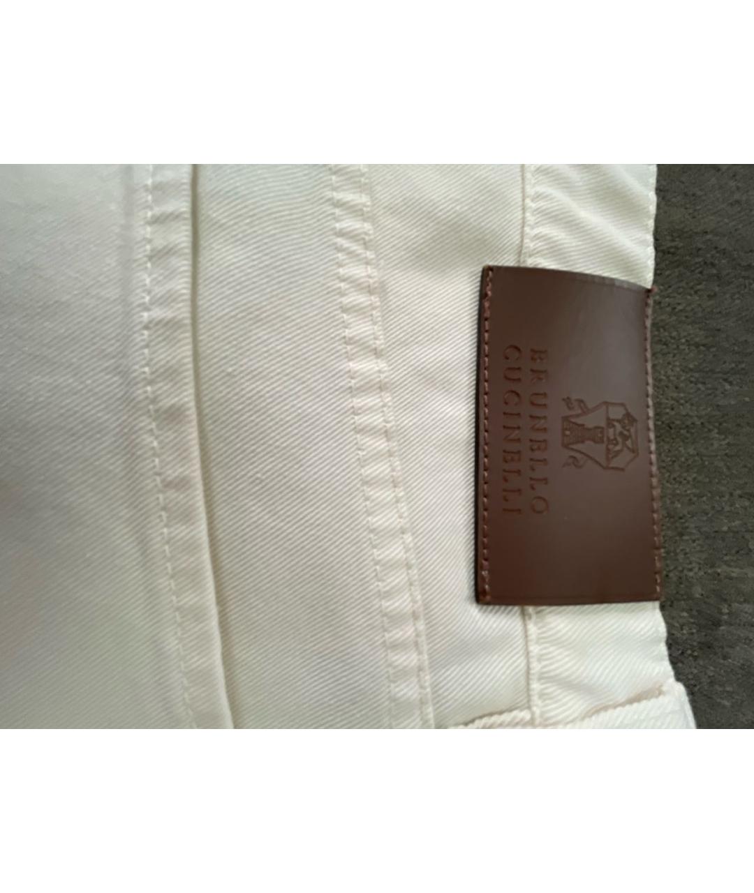 BRUNELLO CUCINELLI Бежевые хлопковые джинсы, фото 4