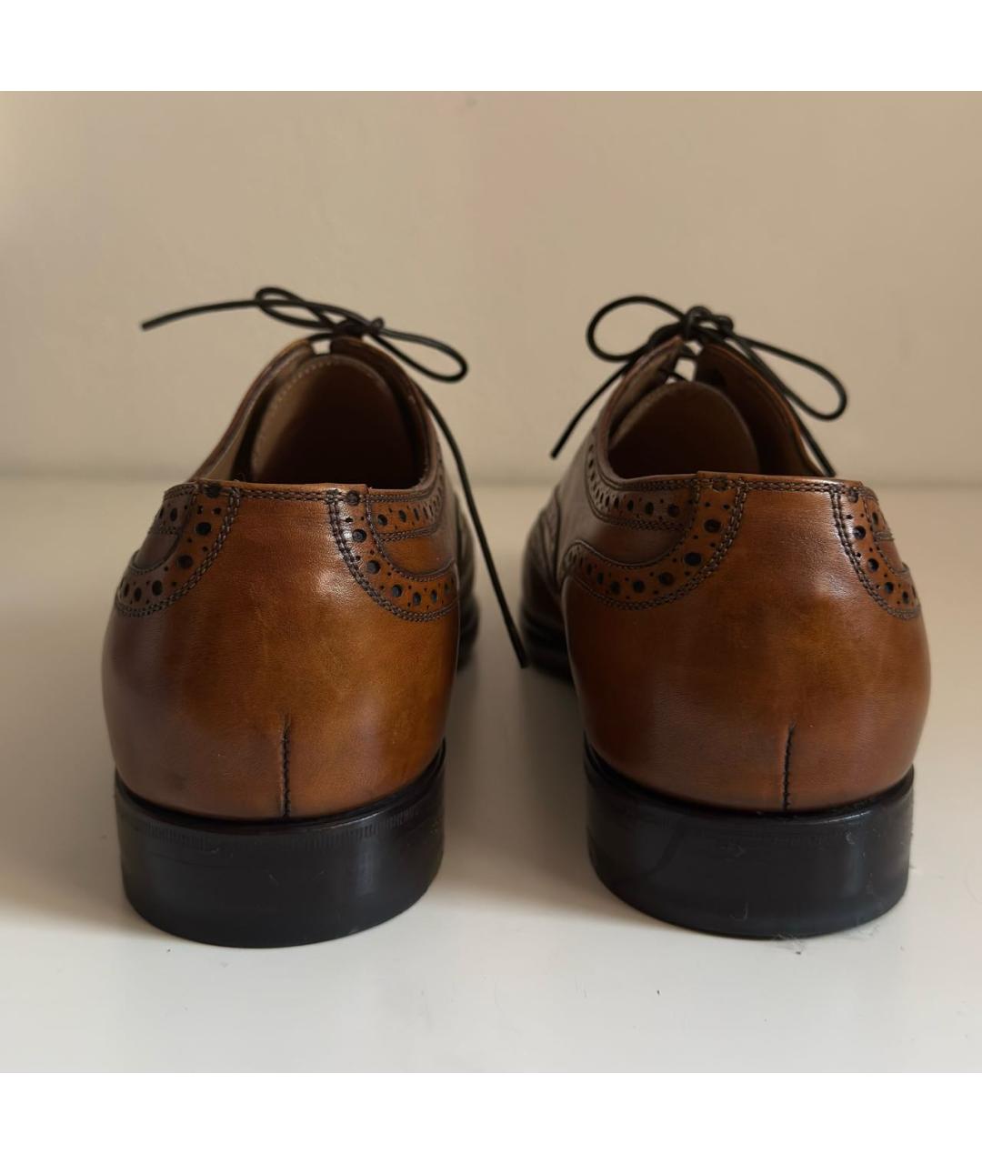 KITON Коричневые кожаные туфли, фото 4