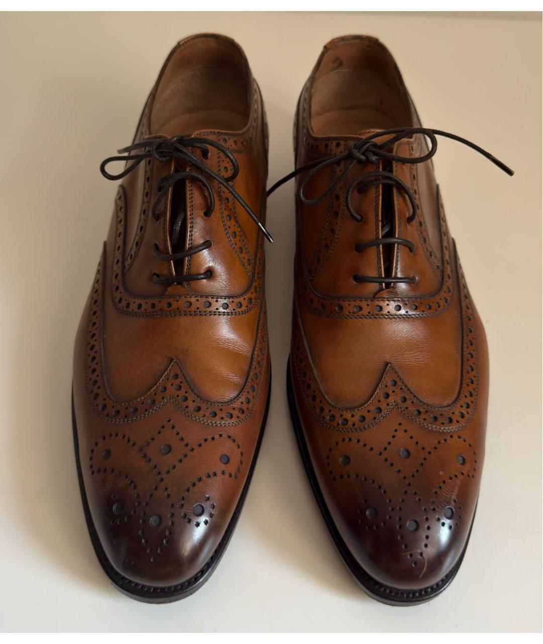KITON Коричневые кожаные туфли, фото 2