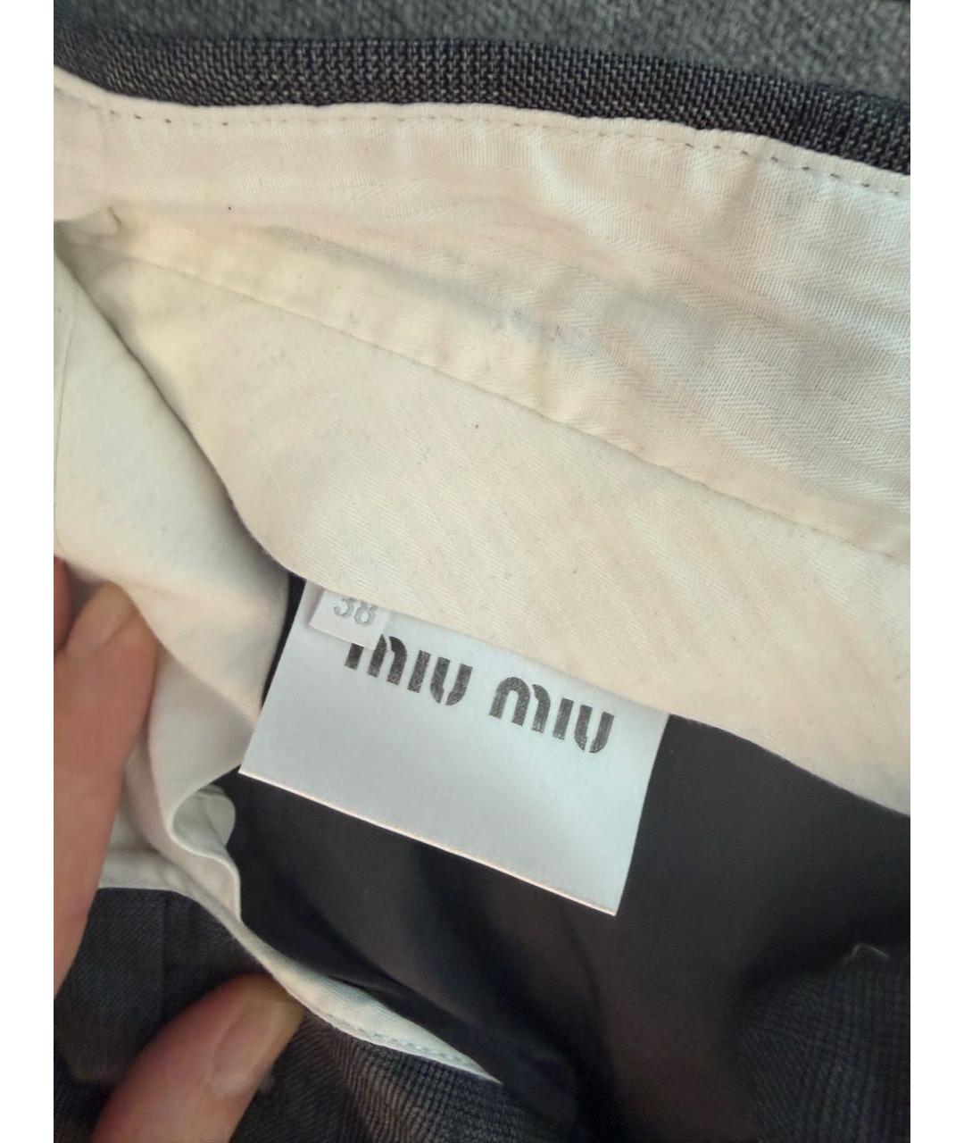 MIU MIU Серые шорты, фото 3
