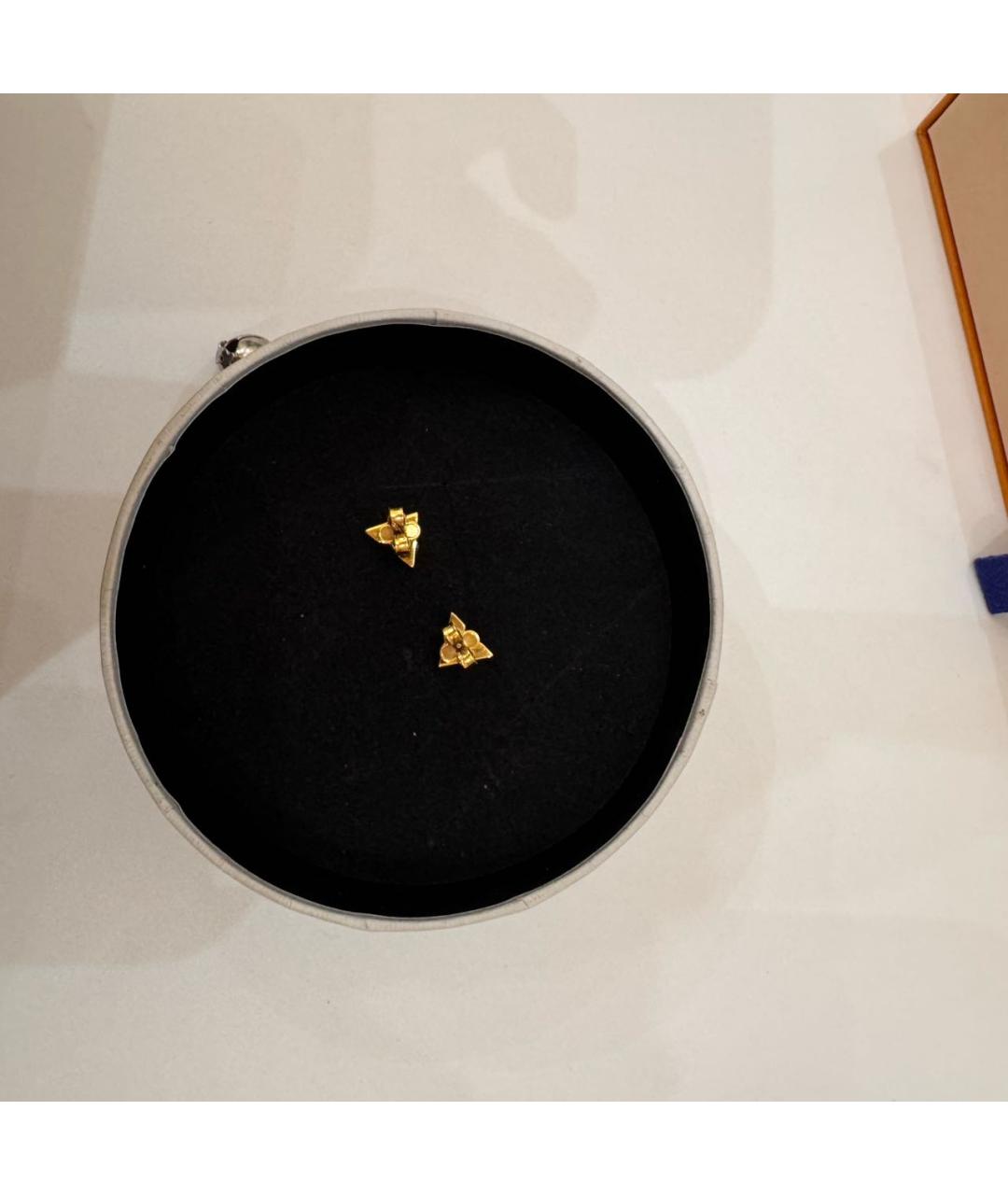 LOUIS VUITTON Золотые латунные серьги, фото 8