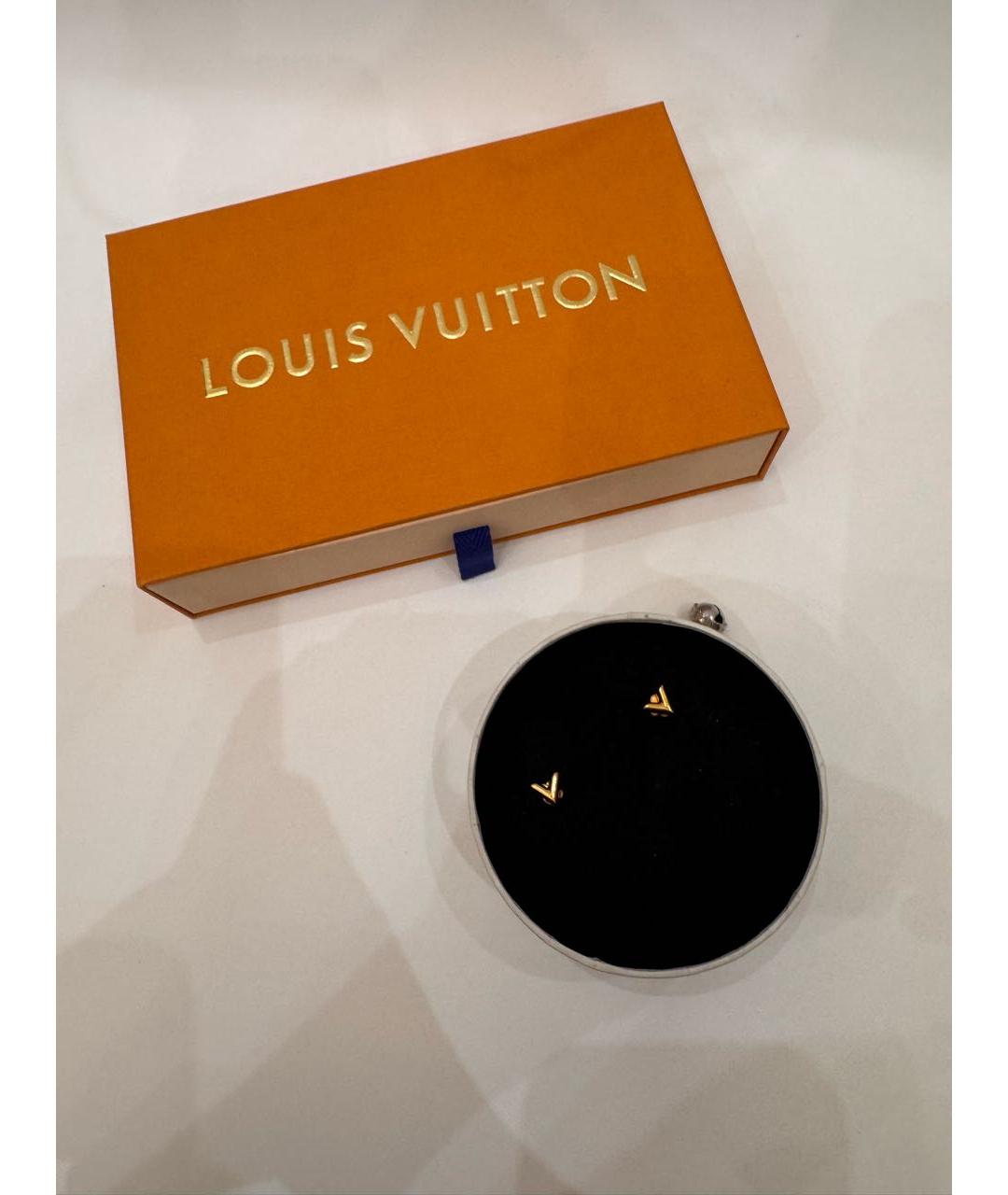 LOUIS VUITTON Золотые латунные серьги, фото 4