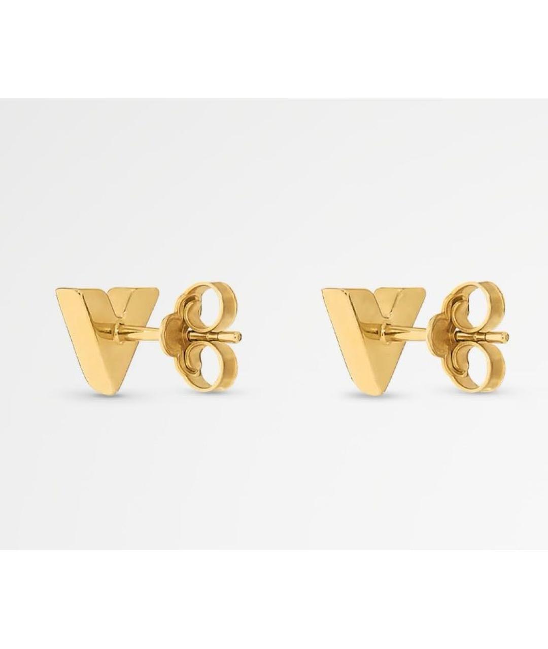LOUIS VUITTON Золотые латунные серьги, фото 3