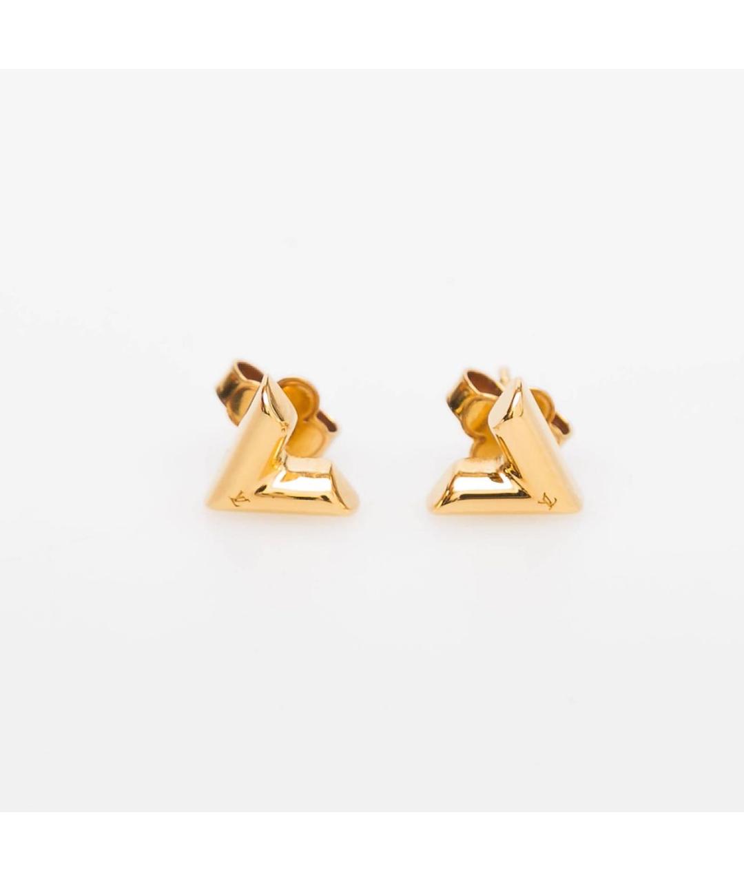 LOUIS VUITTON Золотые латунные серьги, фото 9