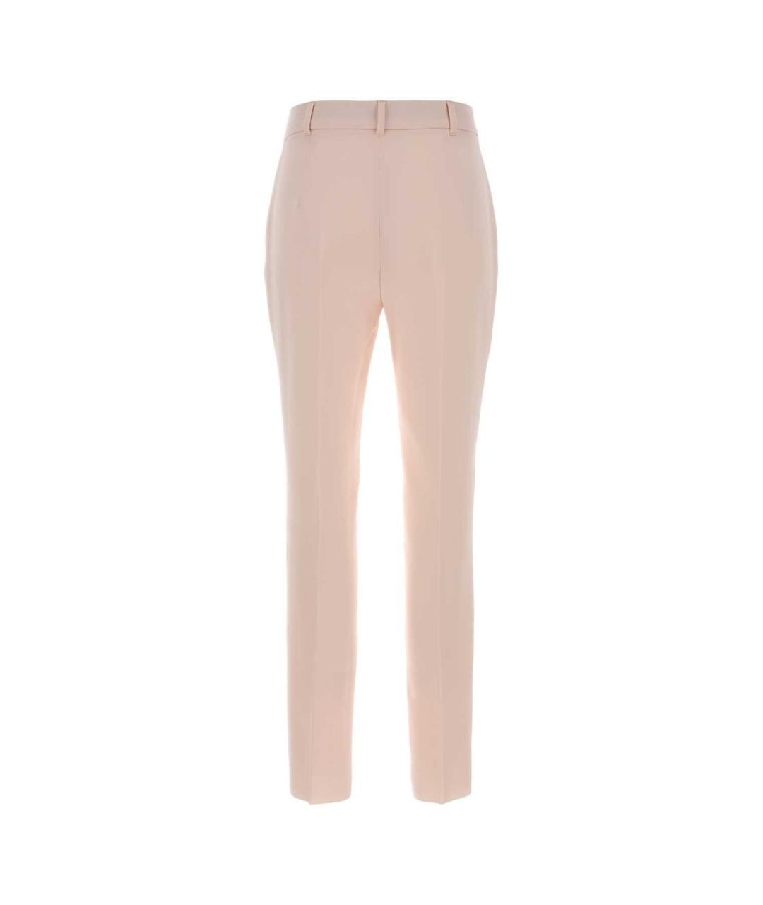 MAX MARA Розовые полиэстеровые брюки узкие, фото 2