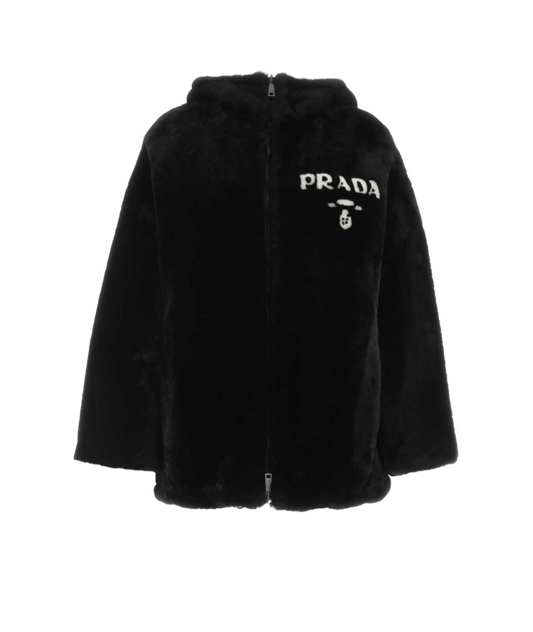 PRADA Черное полиамидовое пальто, фото 1