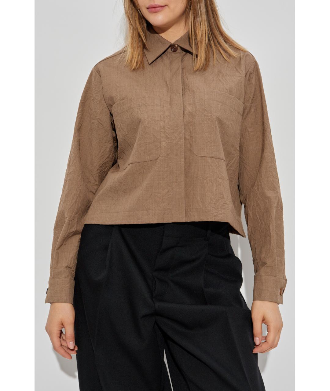 MAX MARA Бежевая шерстяная рубашка, фото 3
