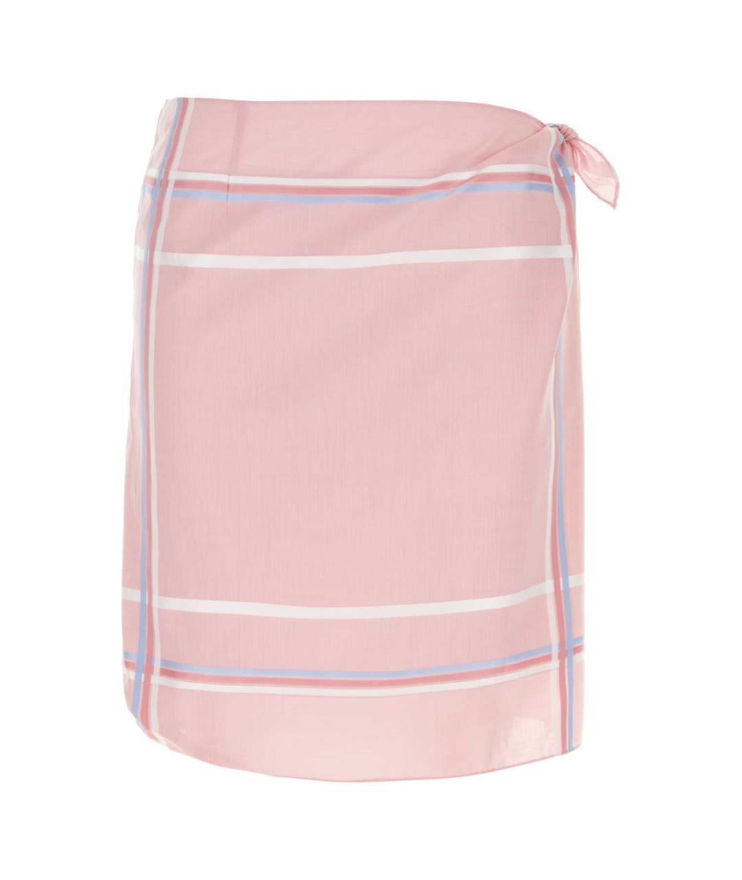 PRADA Розовая хлопковая юбка миди, фото 1
