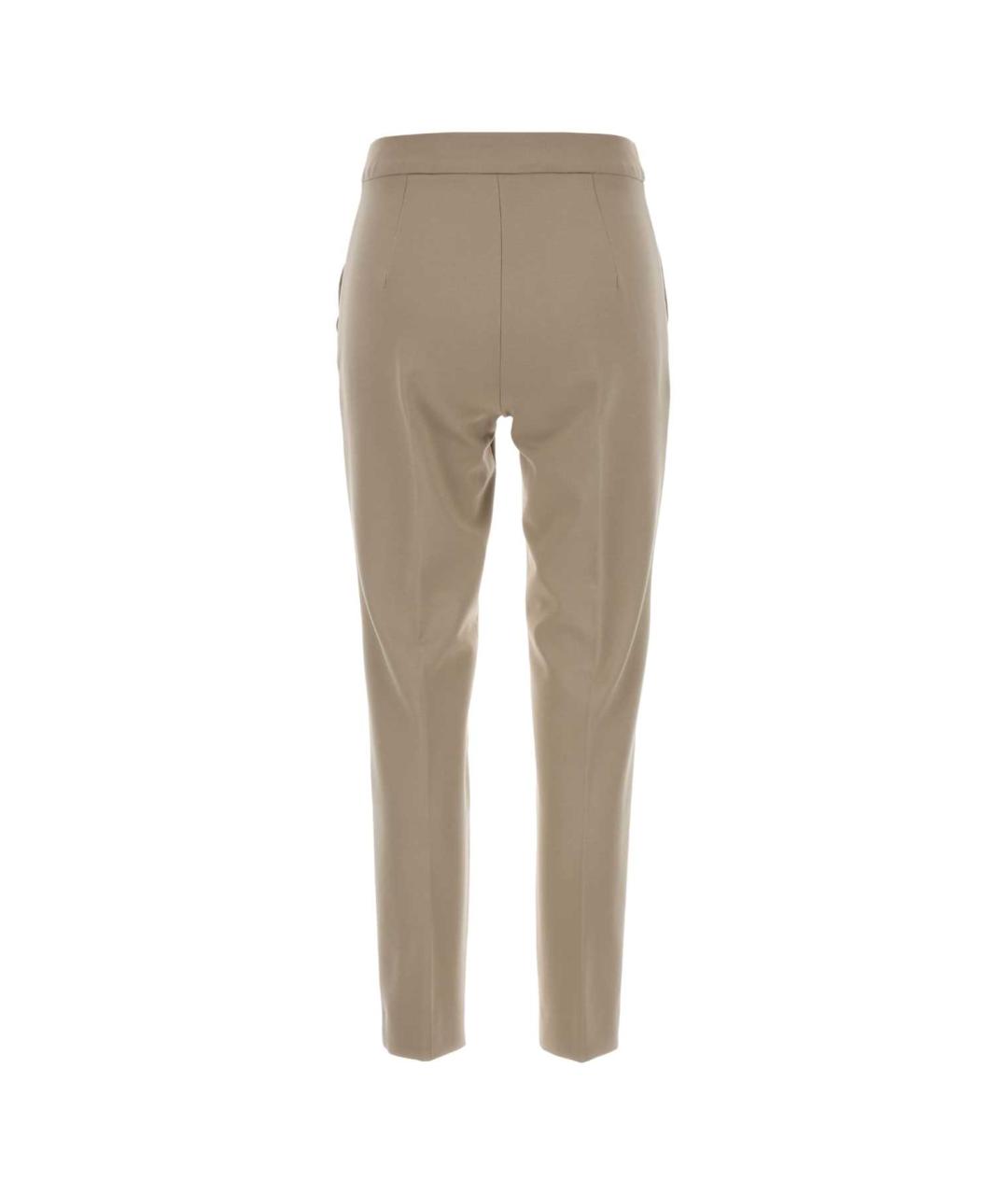 MAX MARA Бежевые полиамидовые прямые брюки, фото 2