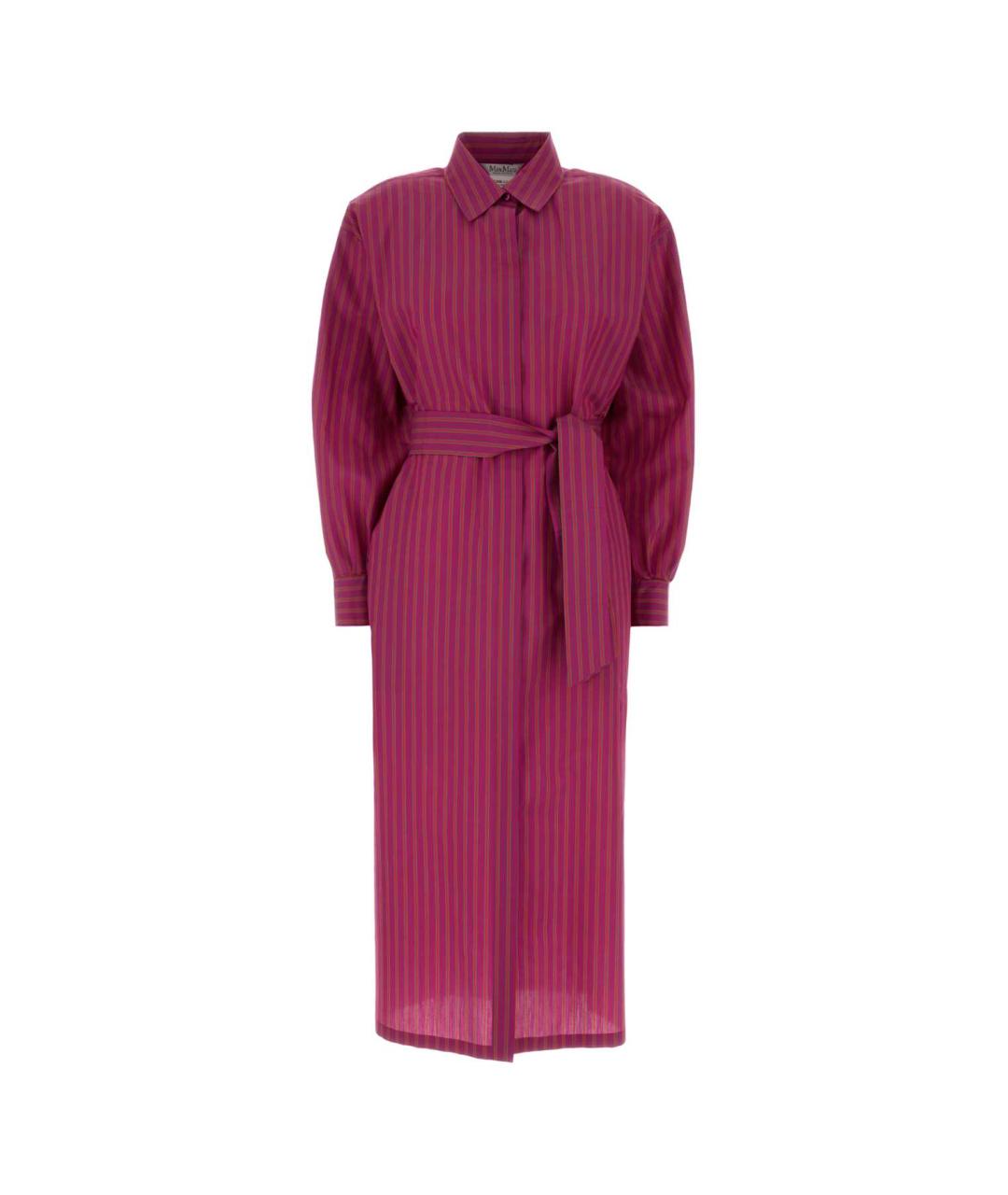 MAX MARA Фиолетовое хлопковое повседневное платье, фото 1