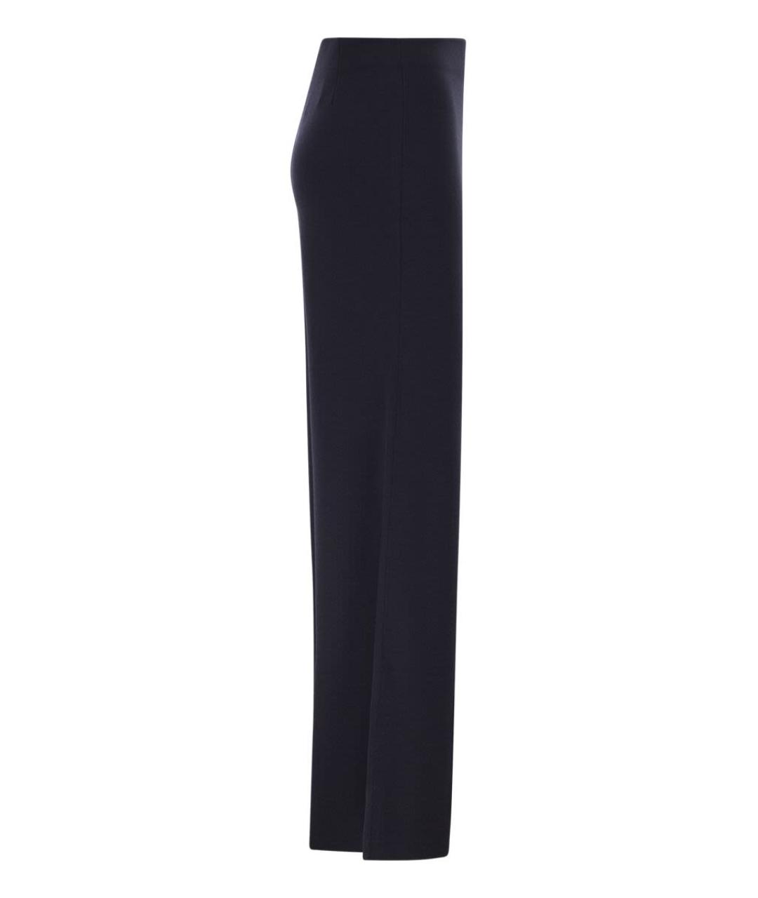 MAX MARA Синие полиамидовые прямые брюки, фото 3