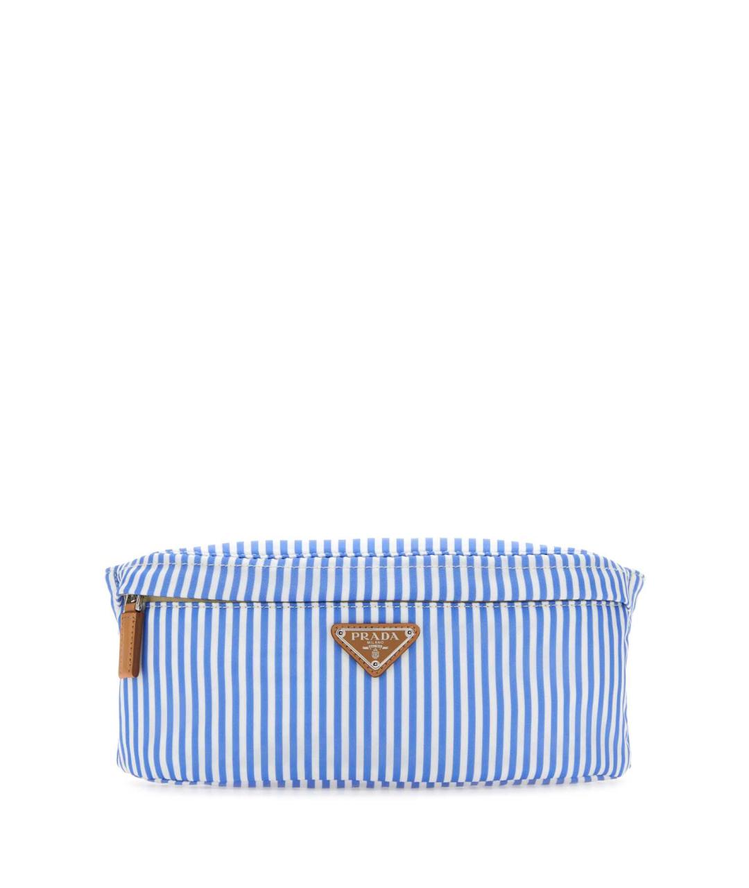 PRADA Голубая тканевая поясная сумка, фото 1