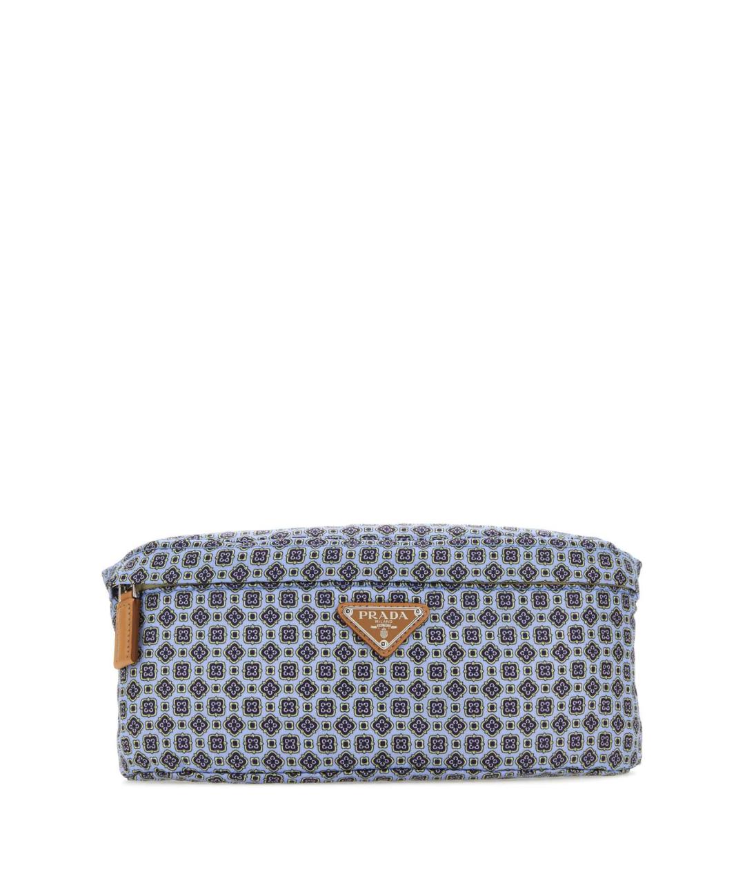 PRADA Голубая тканевая поясная сумка, фото 1