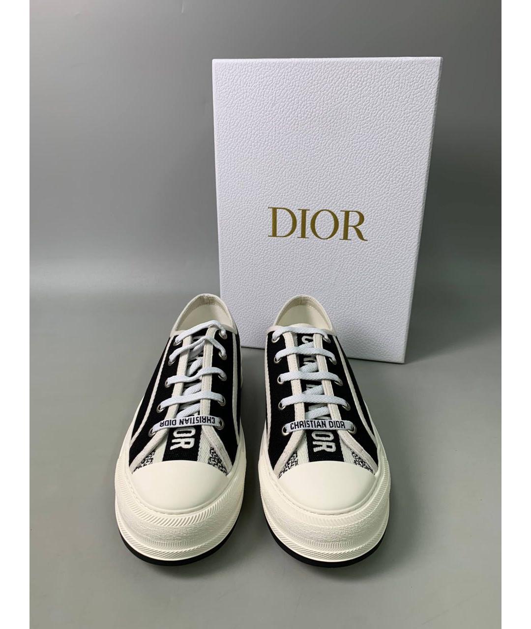 CHRISTIAN DIOR Черные текстильные кеды, фото 2