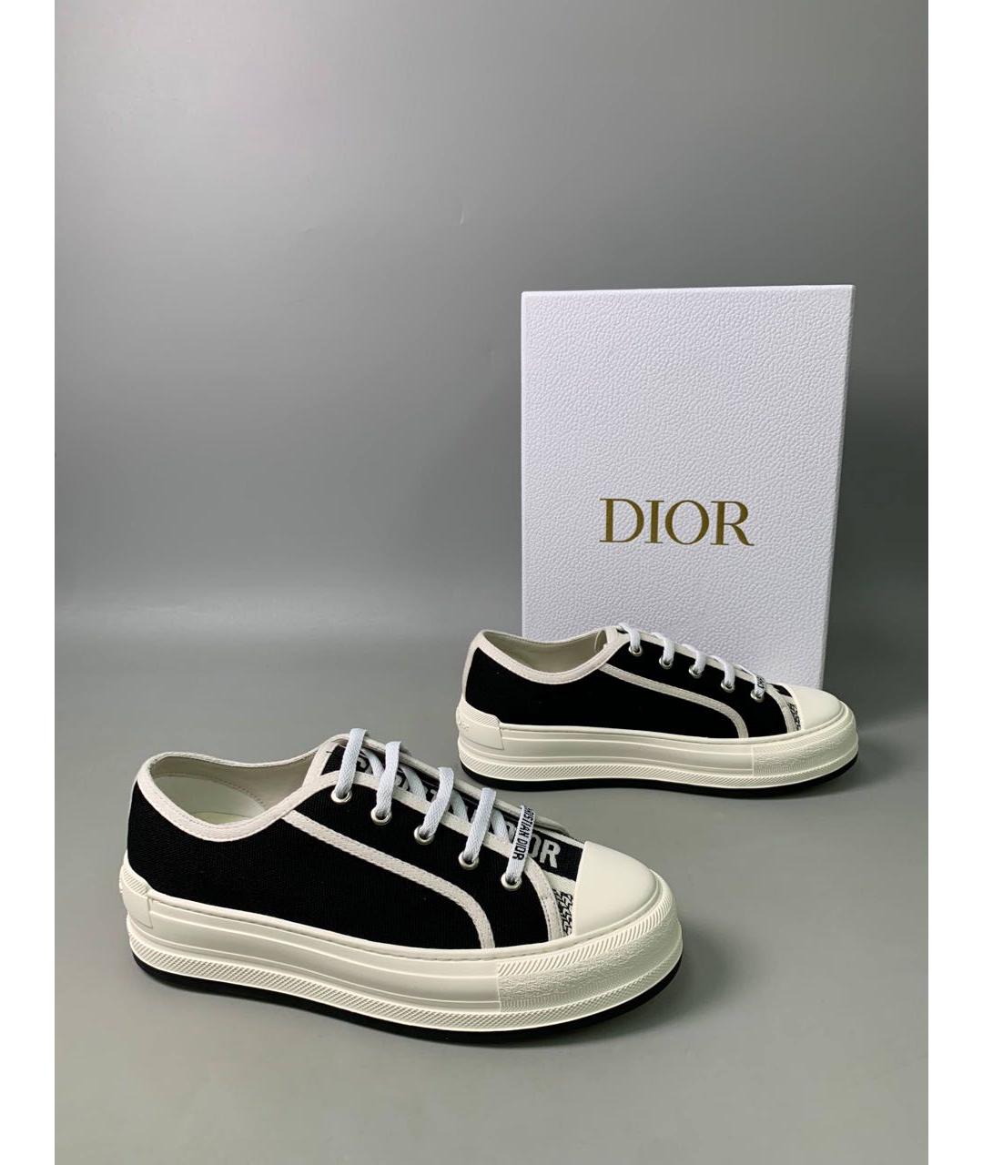 CHRISTIAN DIOR Черные текстильные кеды, фото 6