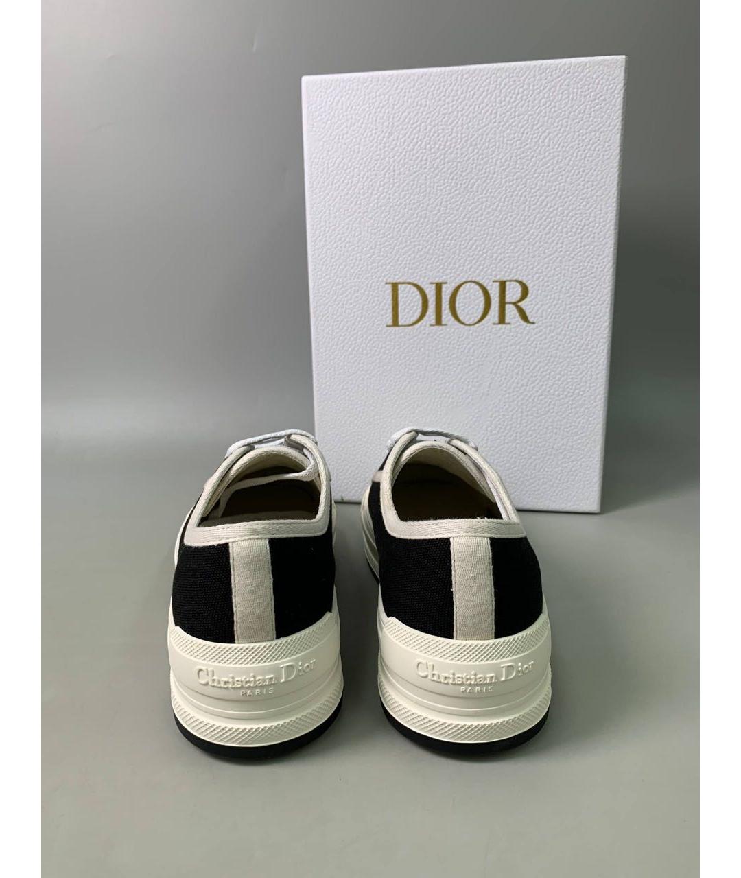CHRISTIAN DIOR Черные текстильные кеды, фото 4
