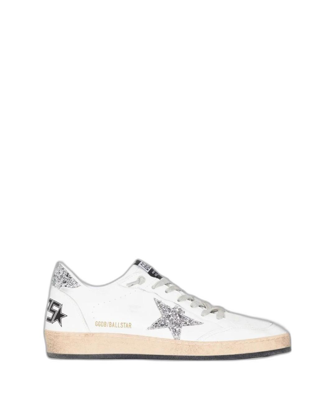 GOLDEN GOOSE Белые кожаные кеды, фото 1