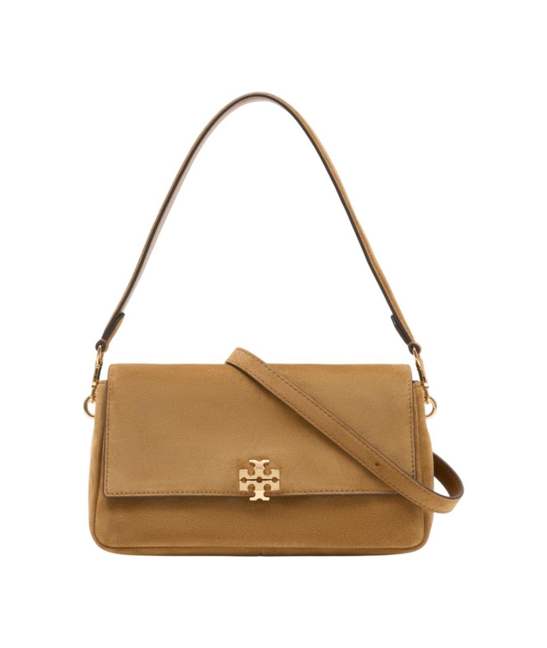 TORY BURCH Бежевая замшевая сумка через плечо, фото 1