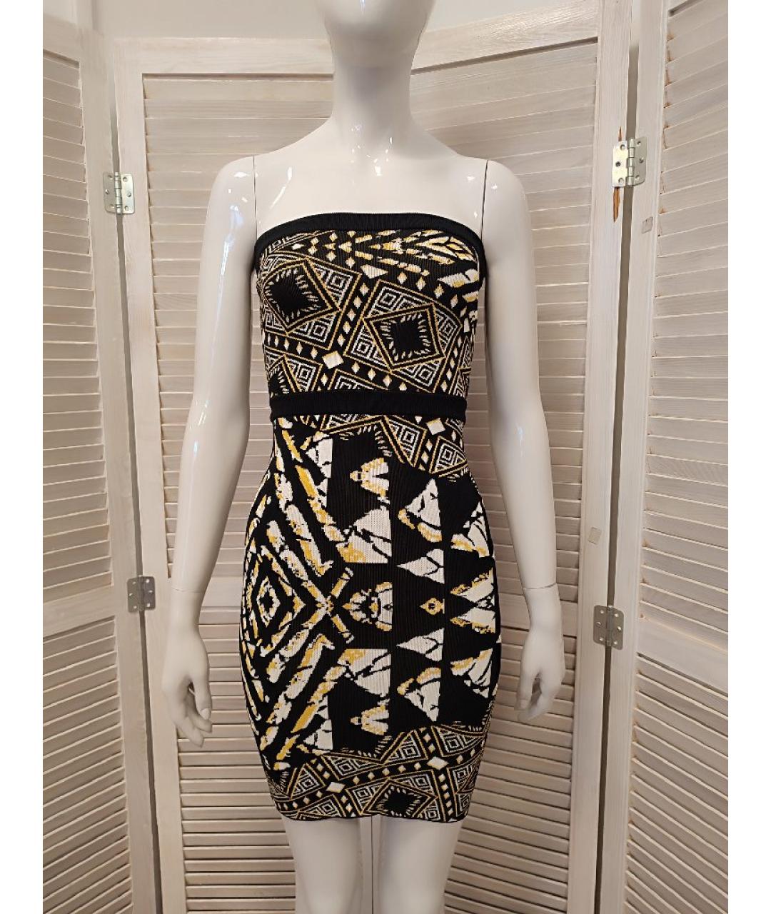 BCBG MAXAZRIA Черное вискозное коктейльное платье, фото 10