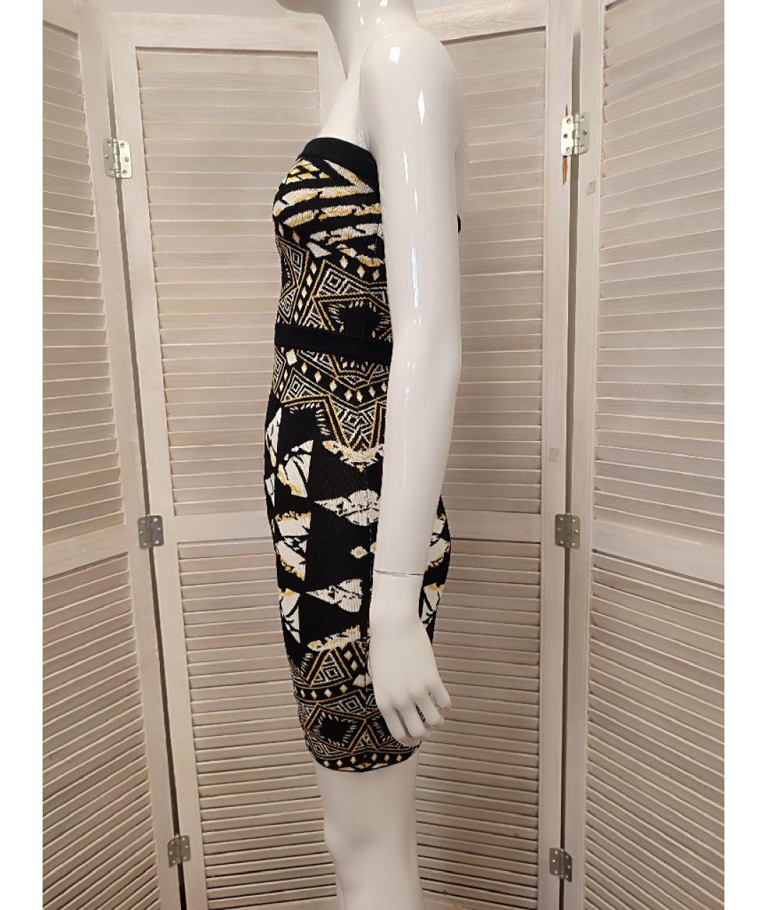 BCBG MAXAZRIA Черное вискозное коктейльное платье, фото 4