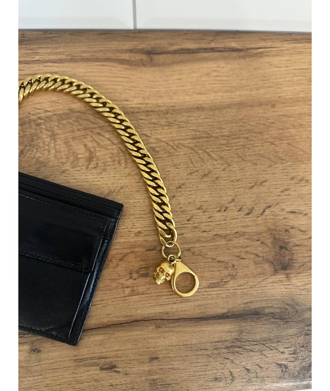 ALEXANDER MCQUEEN Бордовый кожаный кошелек, фото 5
