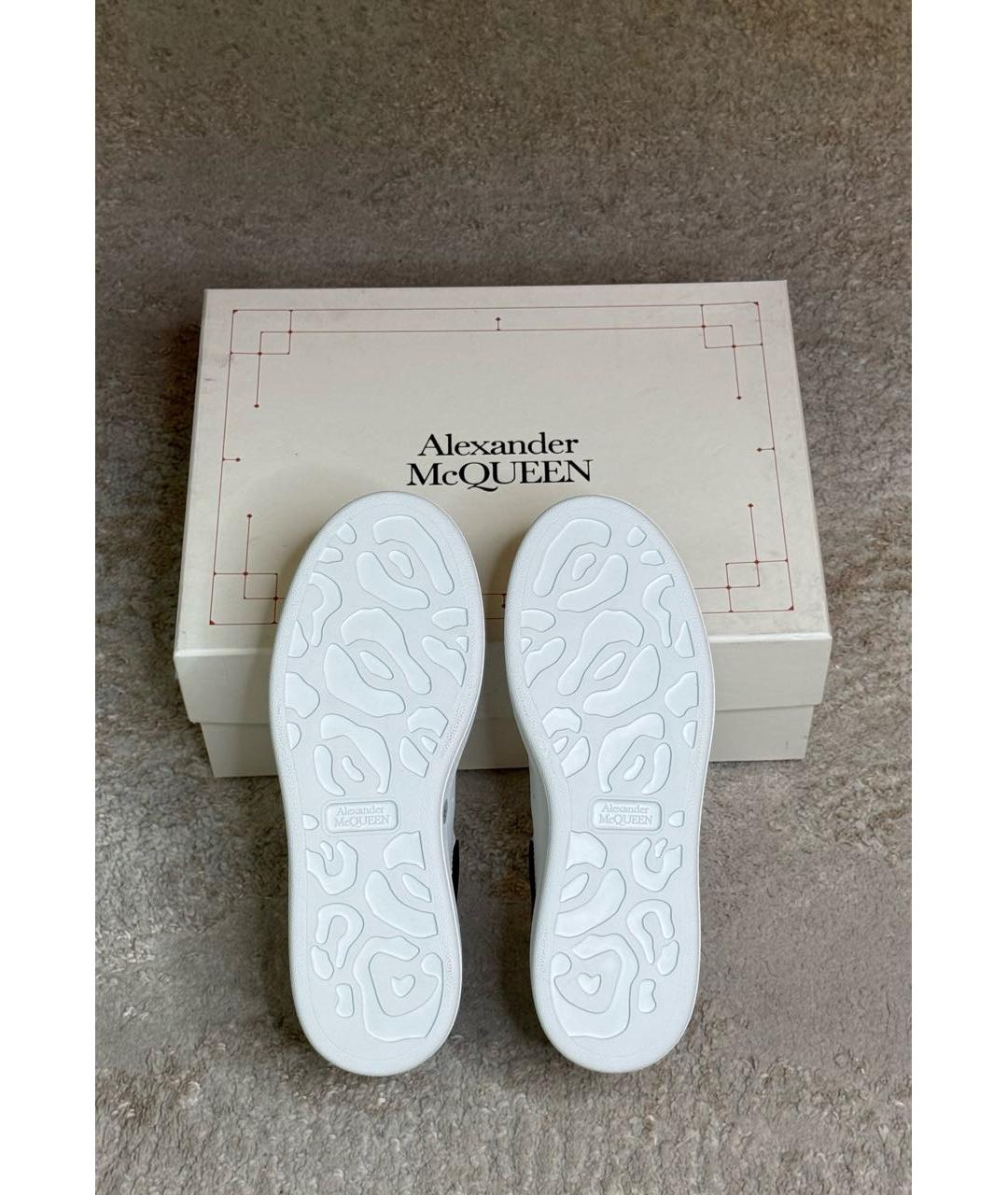 ALEXANDER MCQUEEN Белые кожаные кроссовки, фото 7