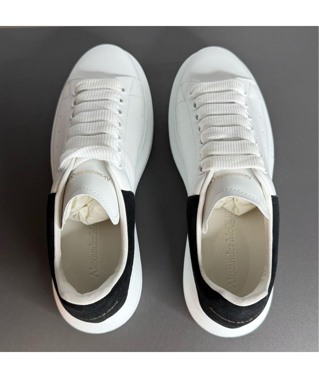 ALEXANDER MCQUEEN Белые кожаные кроссовки, фото 2
