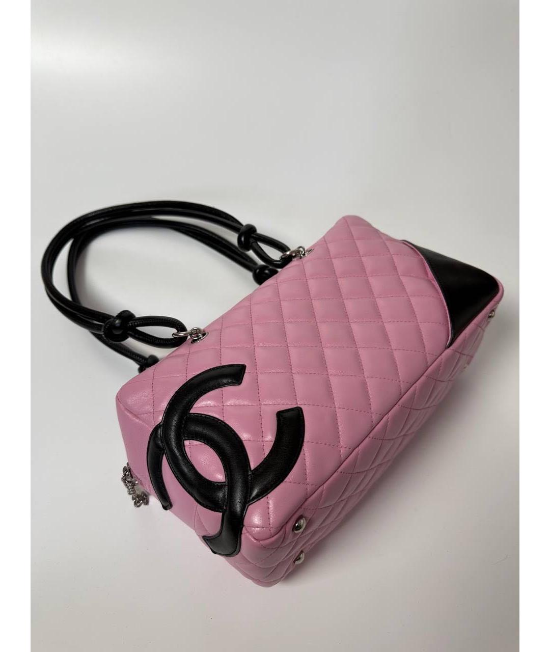 CHANEL Розовая кожаная сумка тоут, фото 5