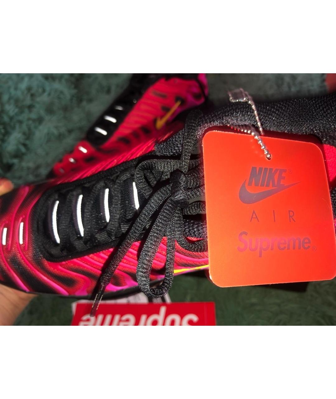 NIKE Красные синтетические низкие кроссовки / кеды, фото 9
