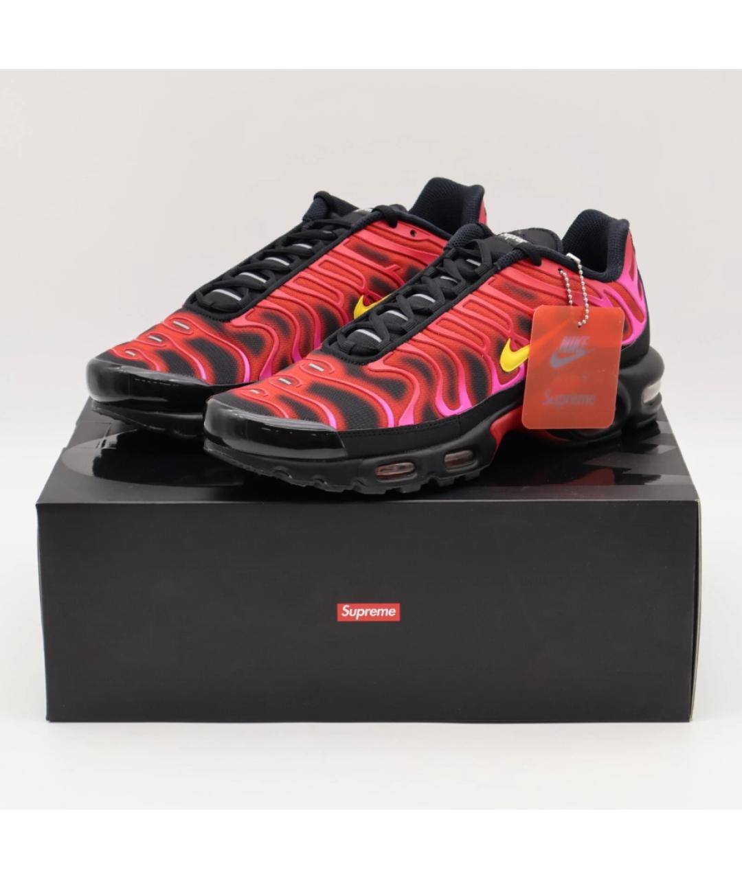 NIKE Красные синтетические низкие кроссовки / кеды, фото 4