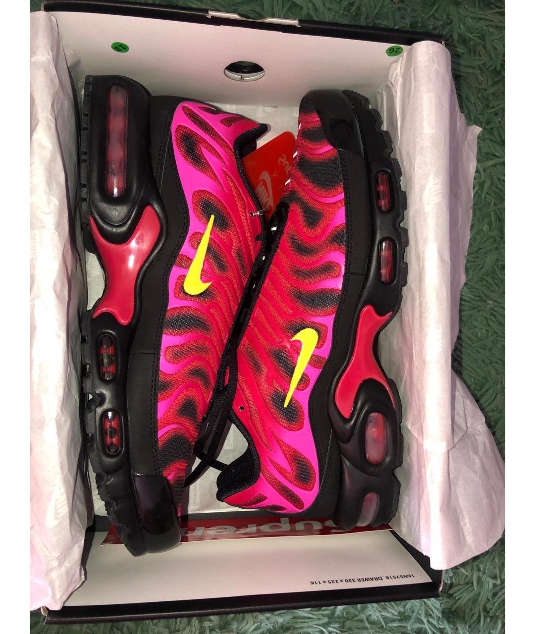 NIKE Красные синтетические низкие кроссовки / кеды, фото 7