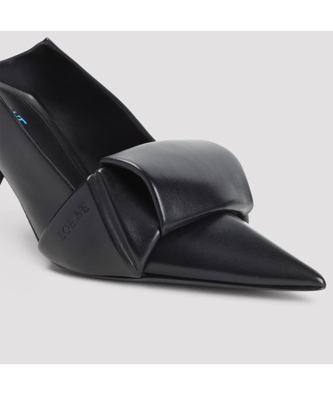 LOEWE Черные кожаные туфли, фото 6