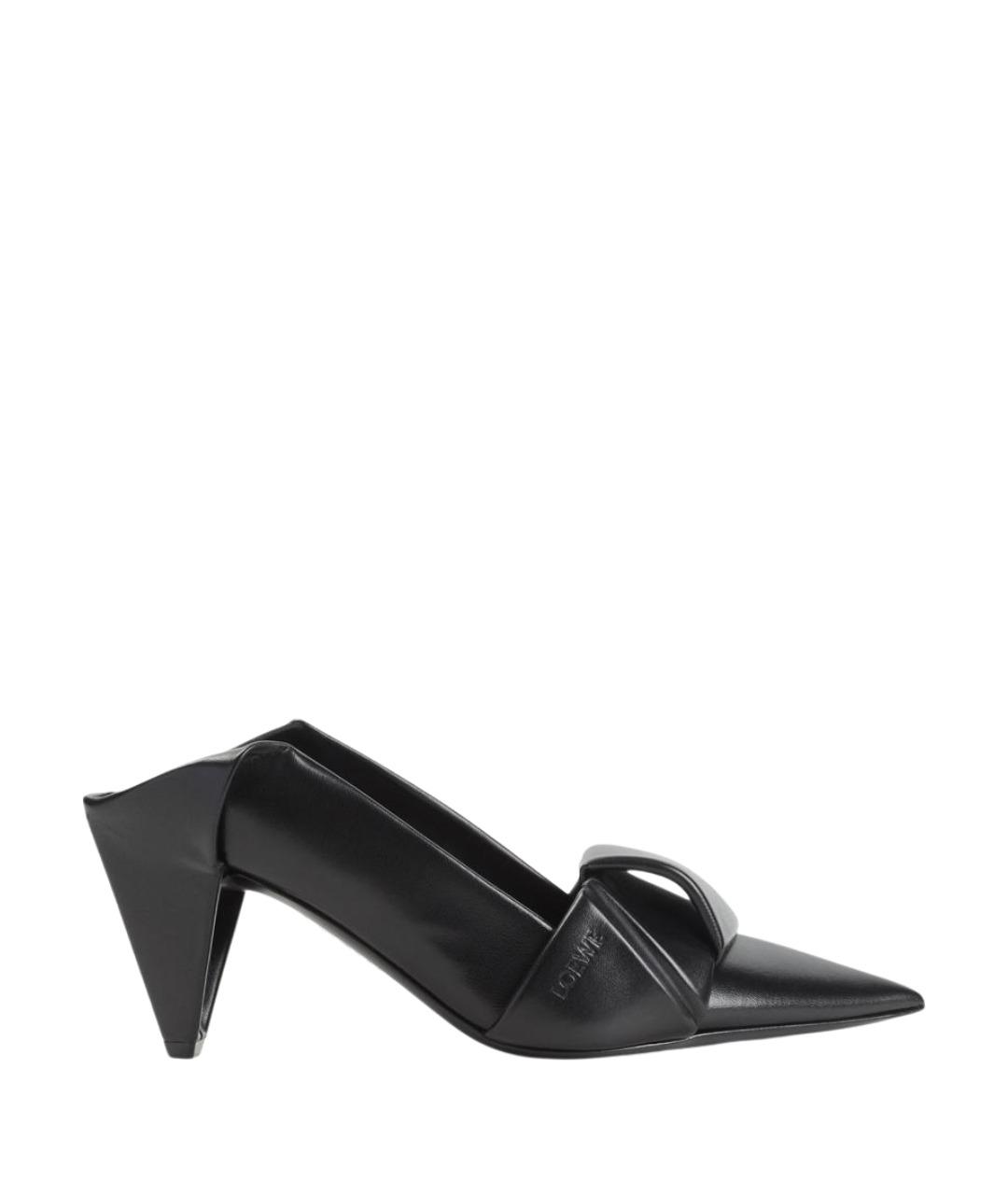 LOEWE Черные кожаные туфли, фото 1
