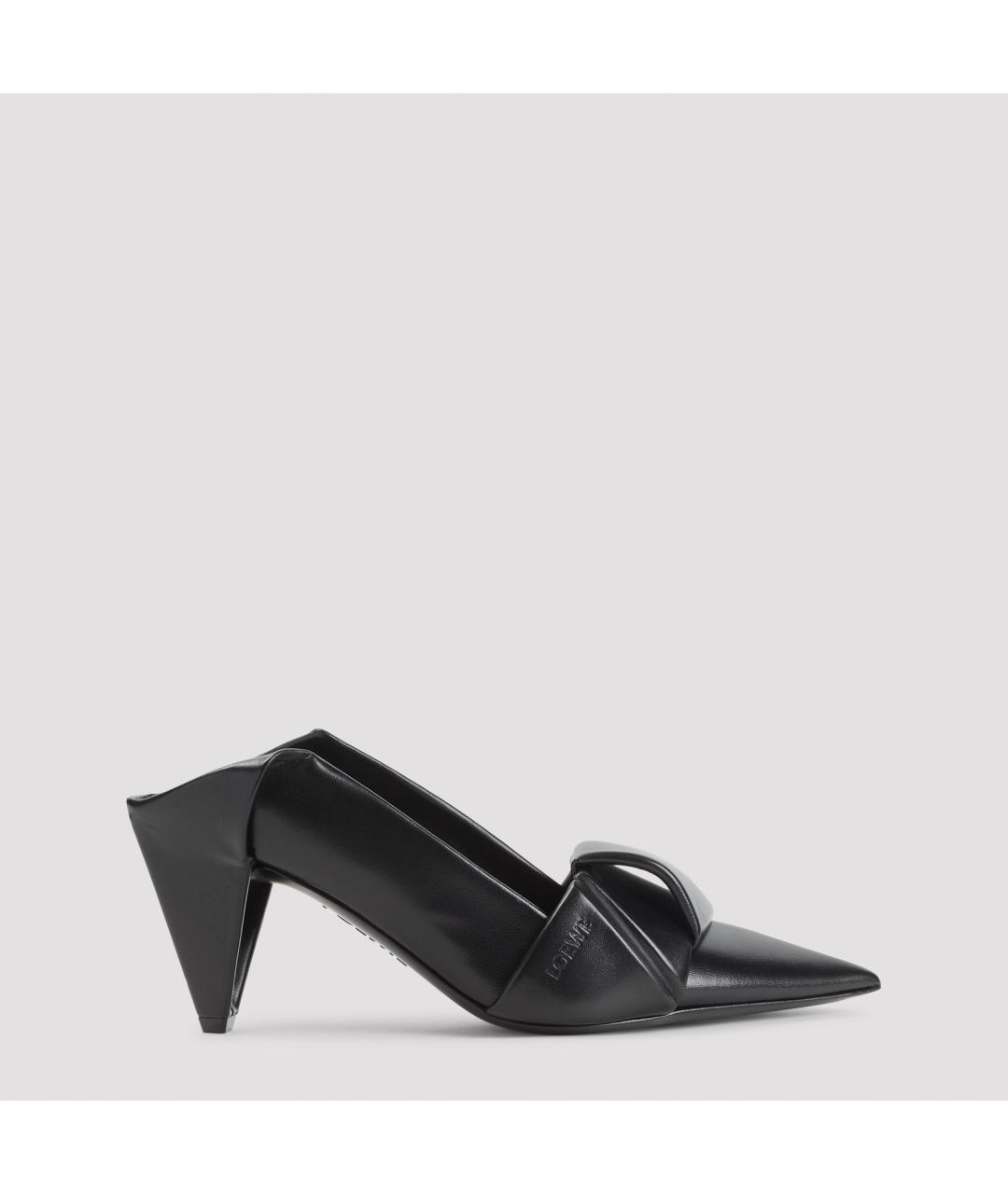LOEWE Черные кожаные туфли, фото 2