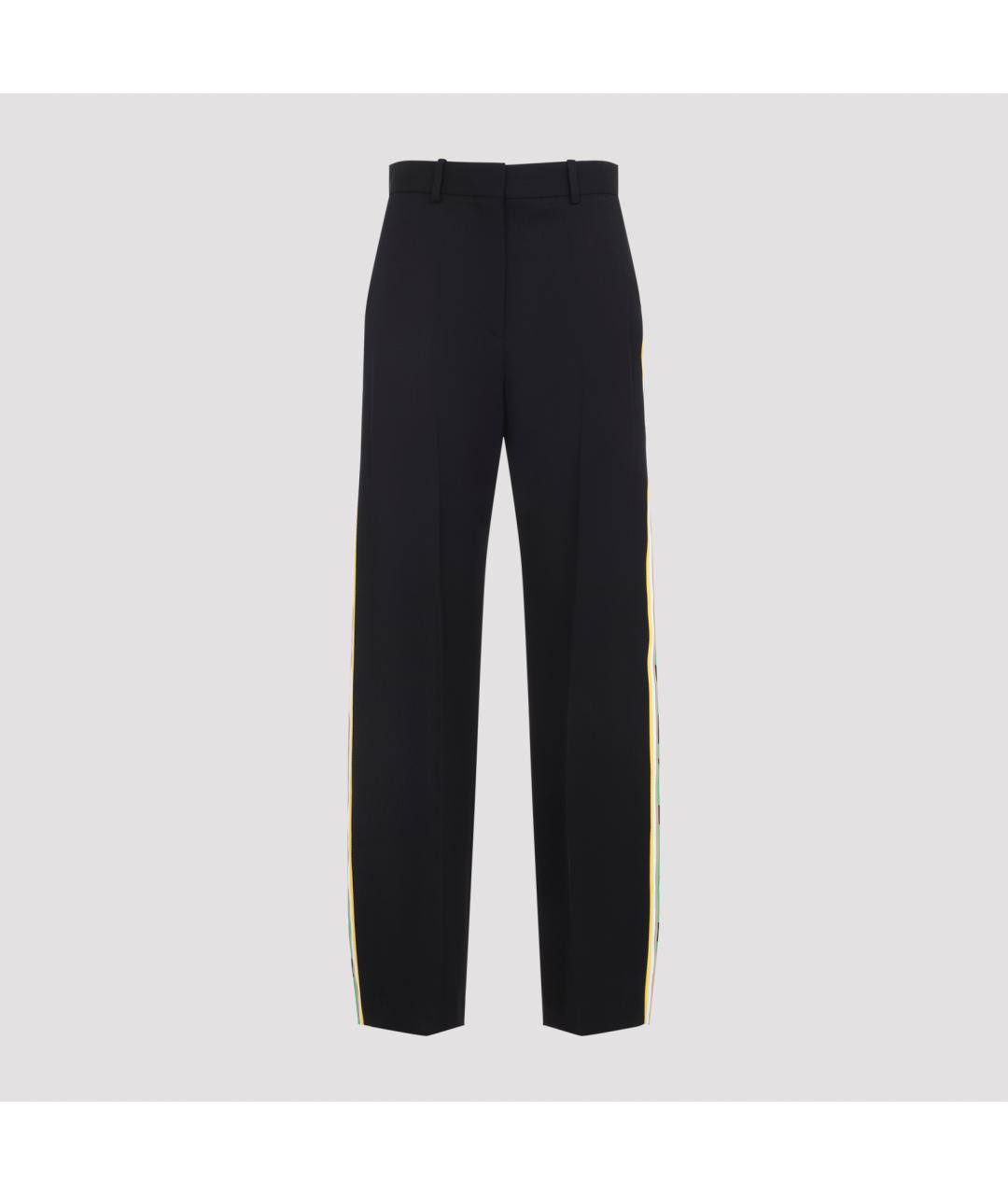 LOEWE Черные шерстяные прямые брюки, фото 3
