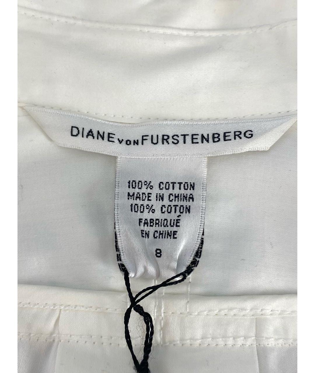 DIANE VON FURSTENBERG Белое хлопковое повседневное платье, фото 8