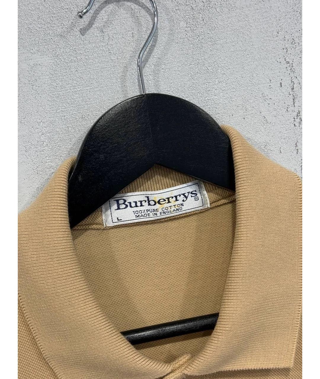 BURBERRY Оранжевое хлопковое поло с коротким рукавом, фото 2