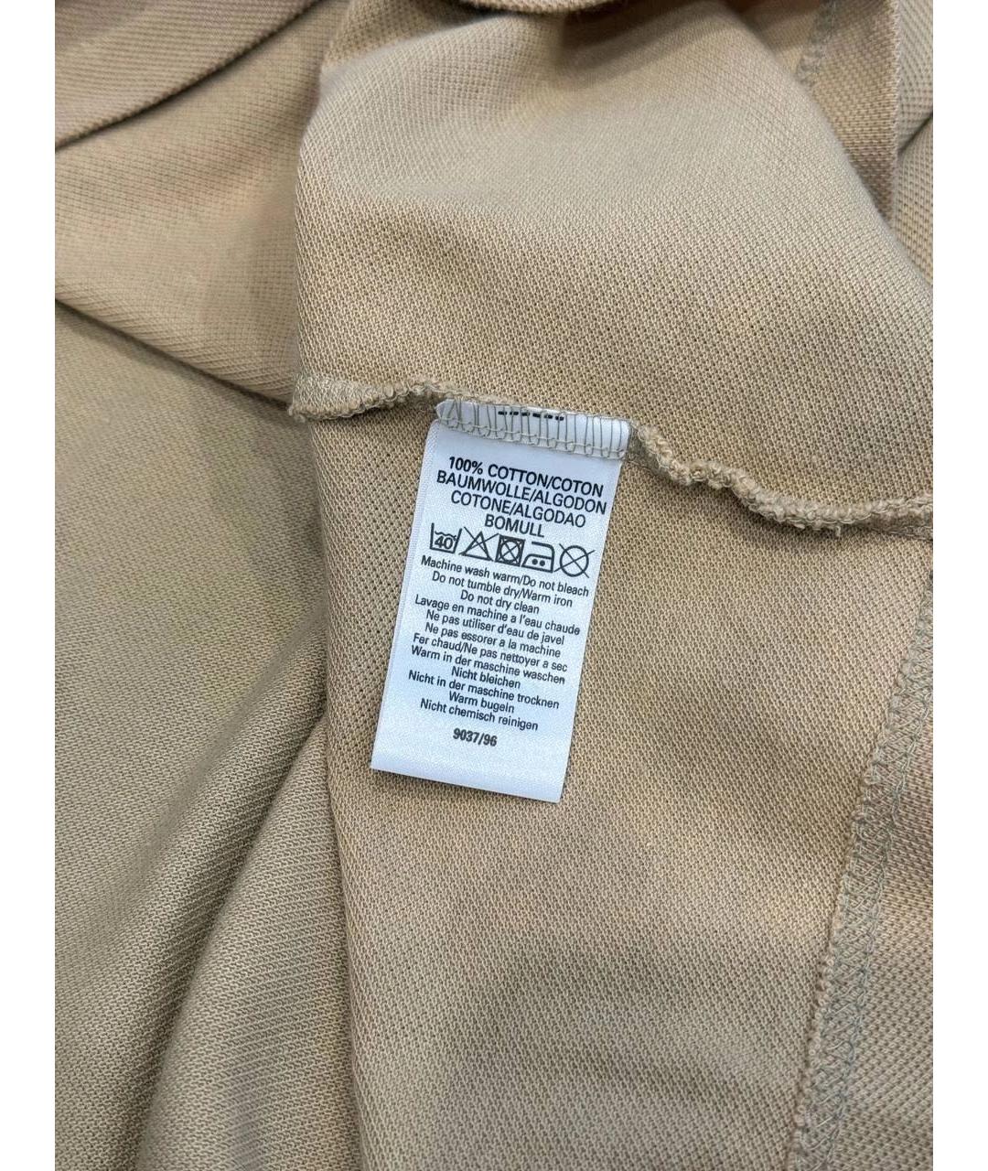 BURBERRY Оранжевое хлопковое поло с коротким рукавом, фото 5