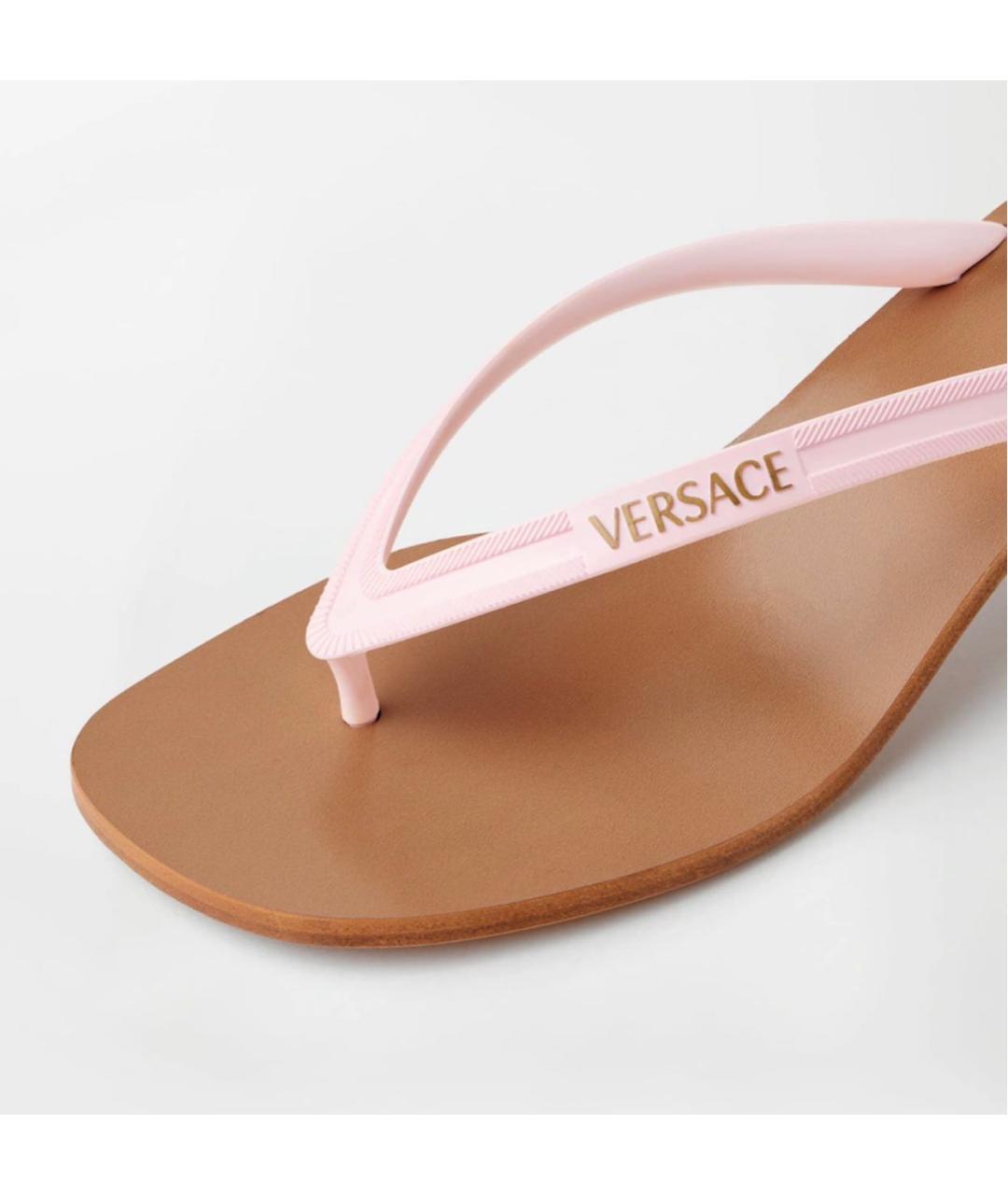 VERSACE Розовые синтетические мюли, фото 5