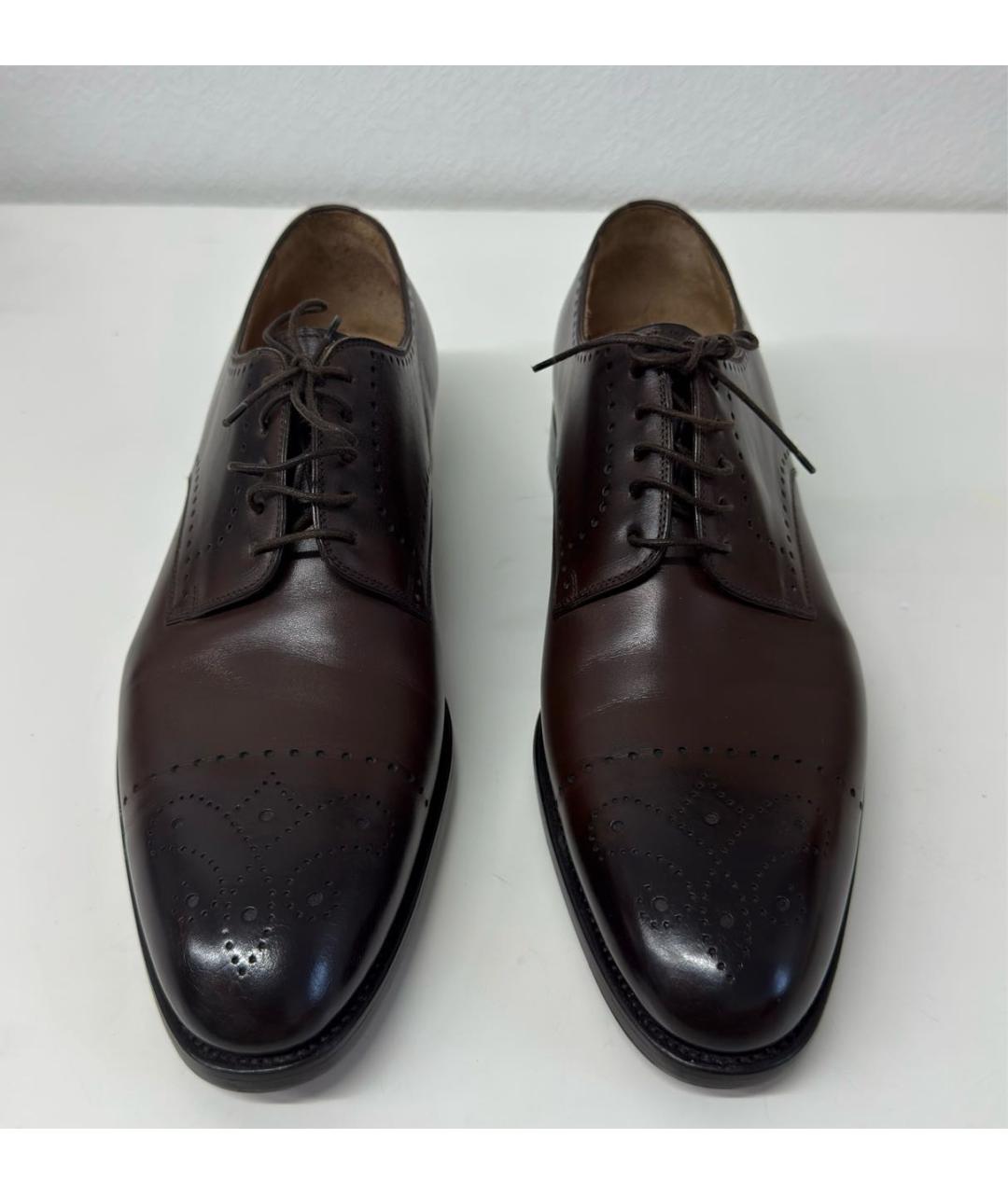 KITON Коричневые кожаные туфли, фото 2