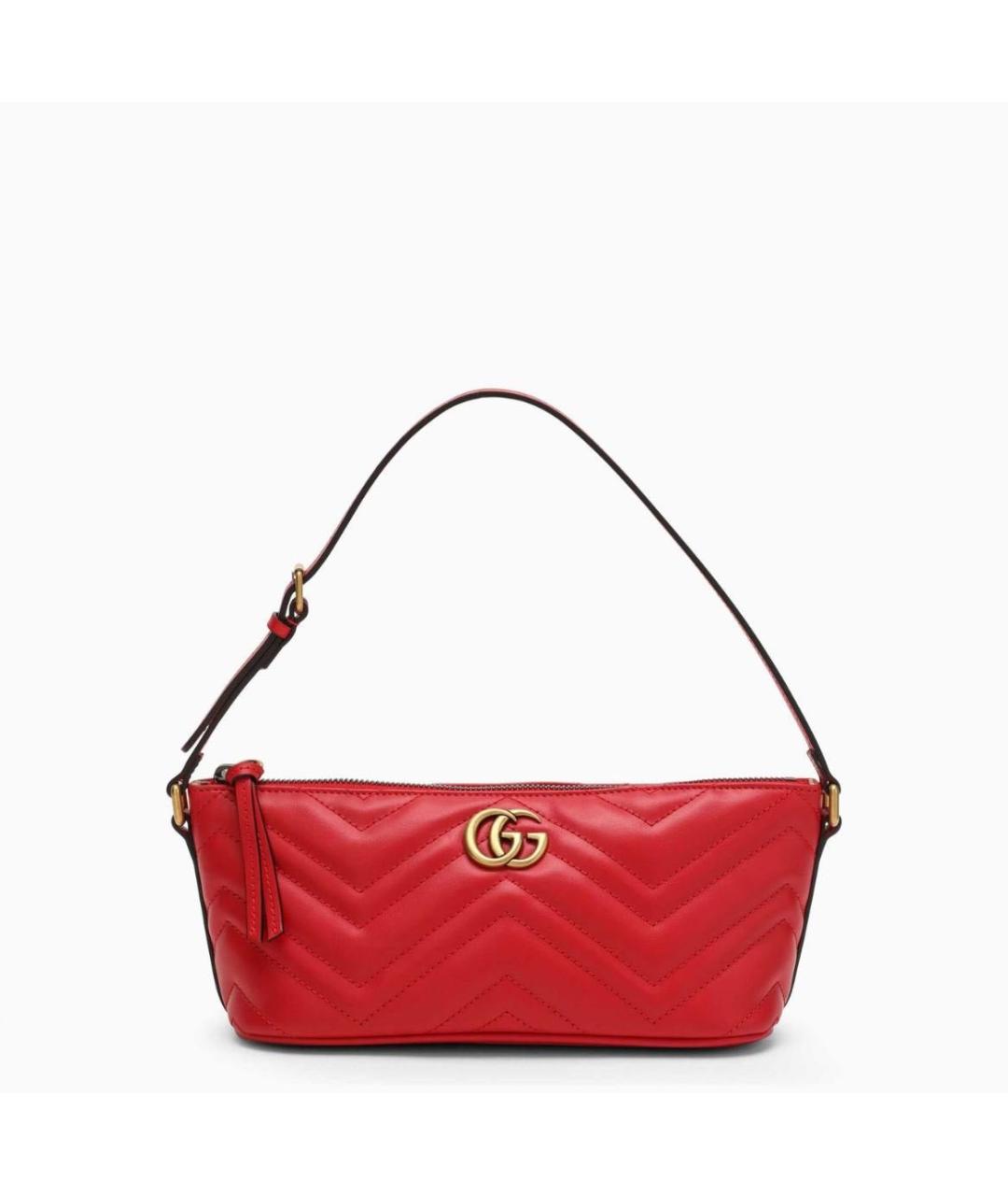 GUCCI Красная кожаная сумка с короткими ручками, фото 7