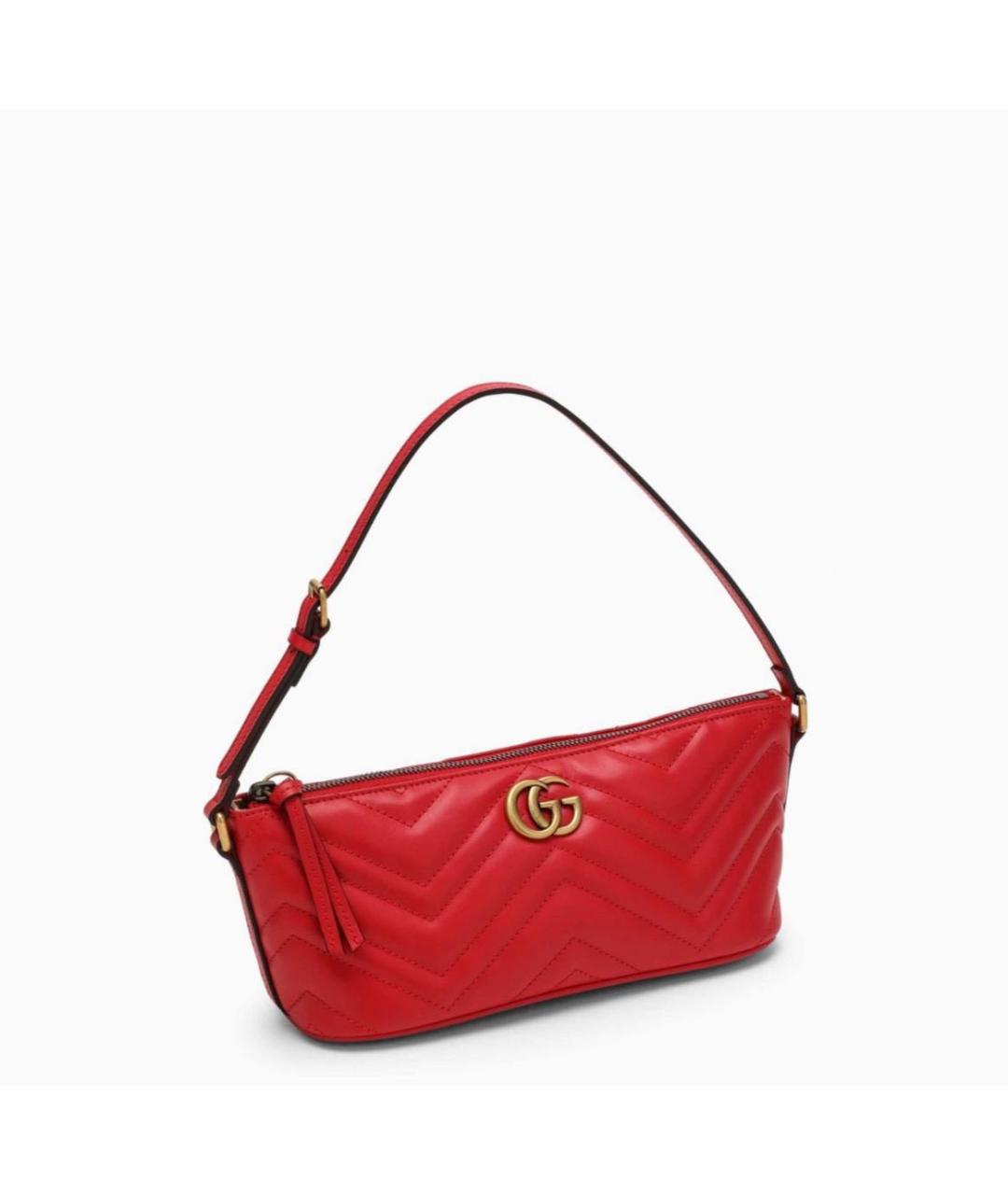 GUCCI Красная кожаная сумка с короткими ручками, фото 2