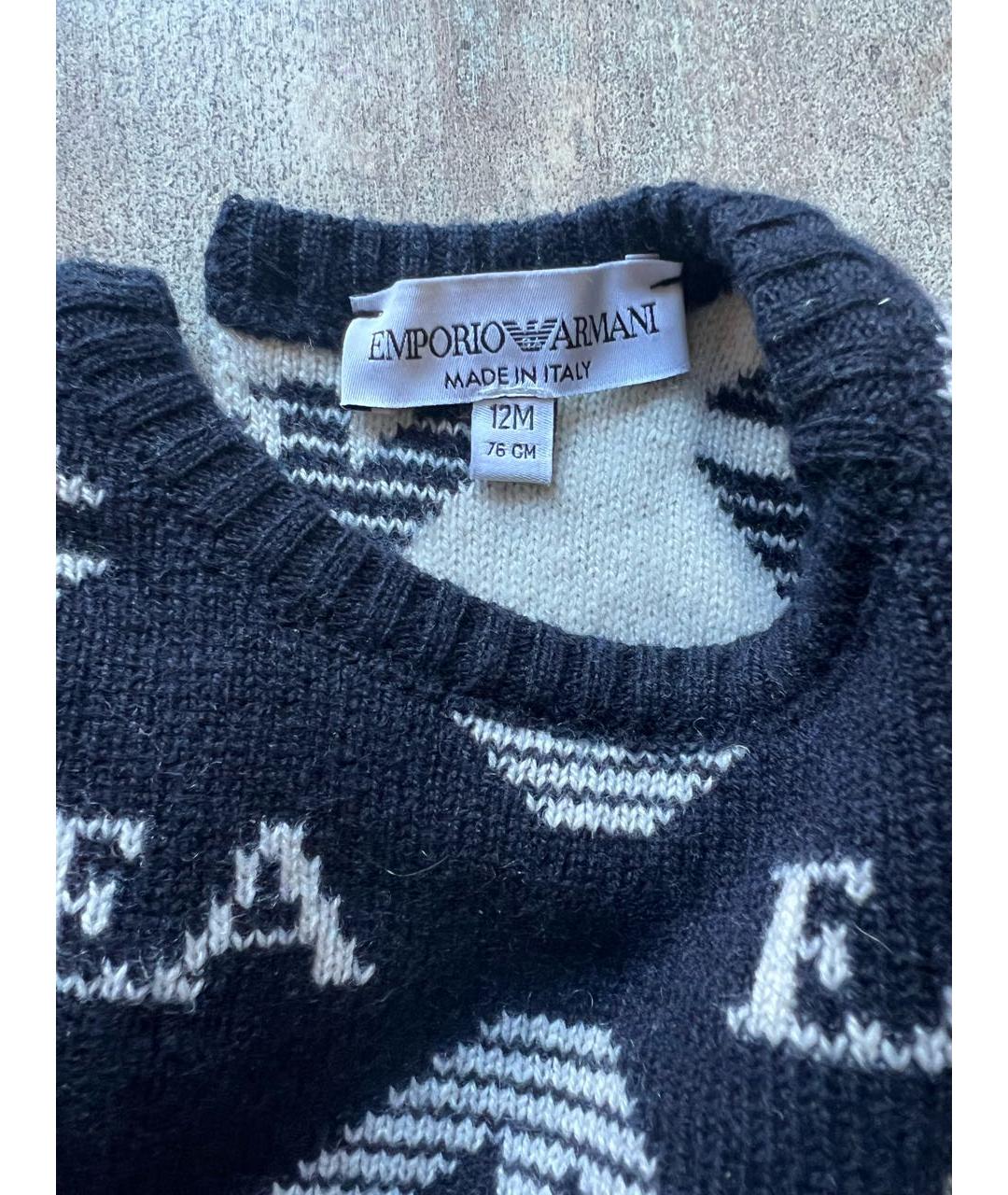 EMPORIO ARMANI Темно-синий шерстяной комбинезон, фото 3