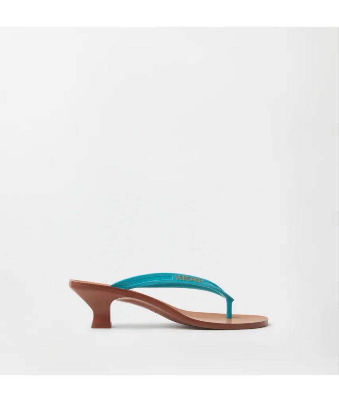 VERSACE Бирюзовые резиновые мюли, фото 7