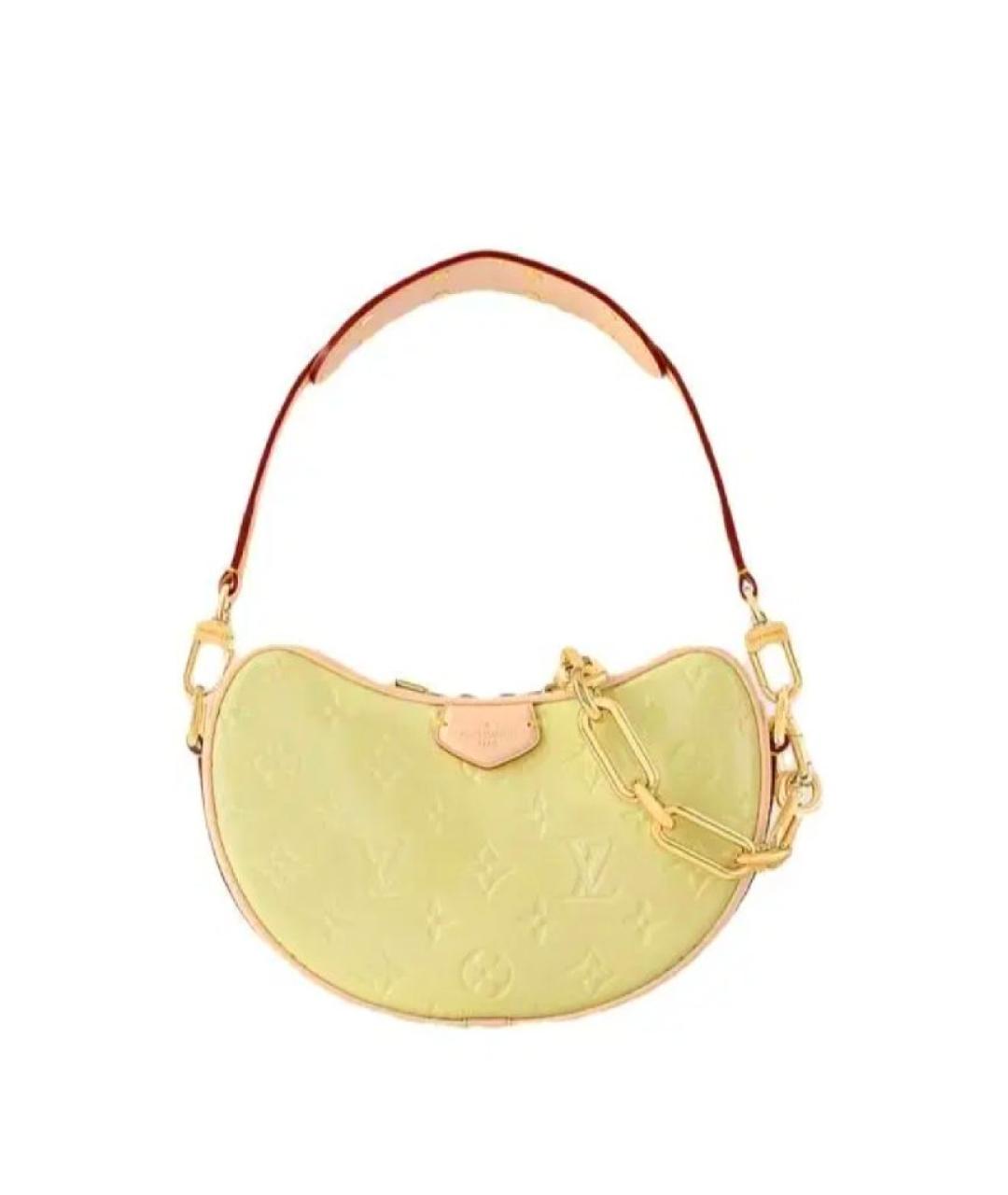 LOUIS VUITTON Желтая сумка с короткими ручками из лакированной кожи, фото 10