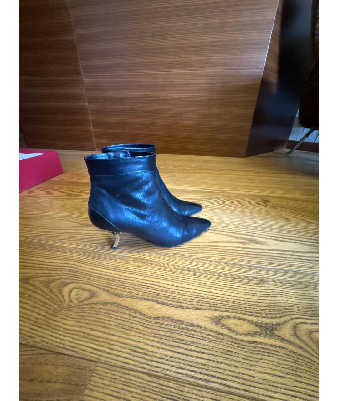 ROGER VIVIER Черные кожаные ботинки, фото 5