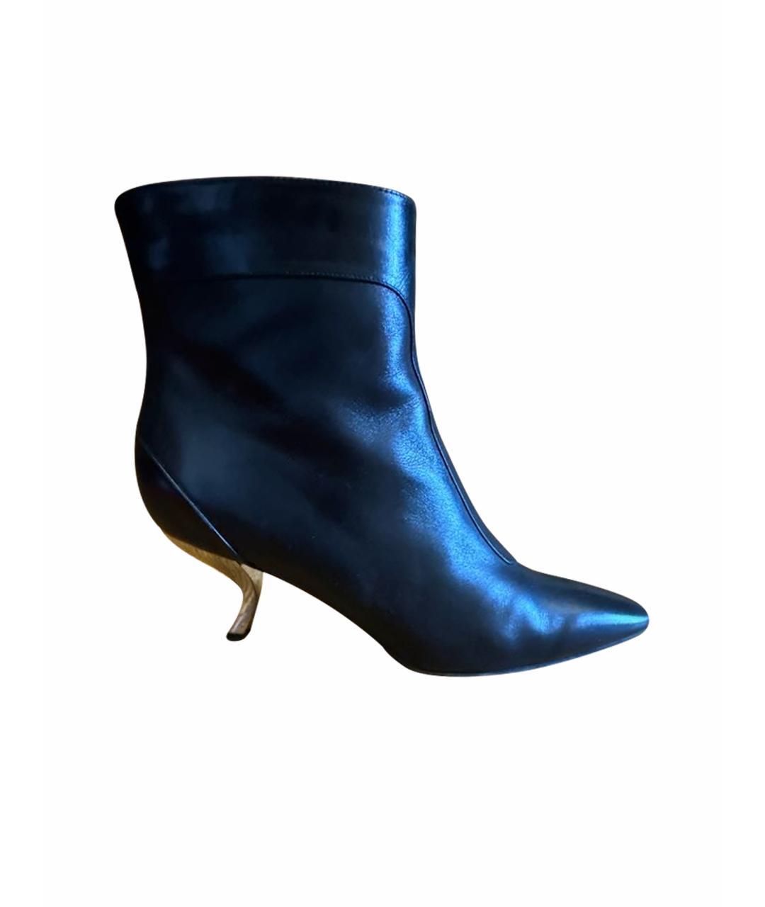 ROGER VIVIER Черные кожаные ботинки, фото 9