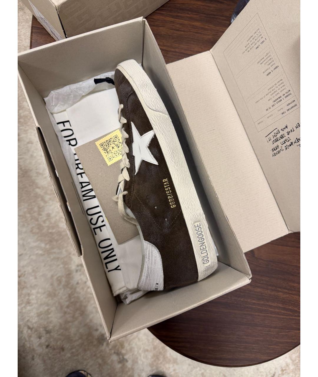 GOLDEN GOOSE Коричневые нубуковые низкие кроссовки / кеды, фото 6